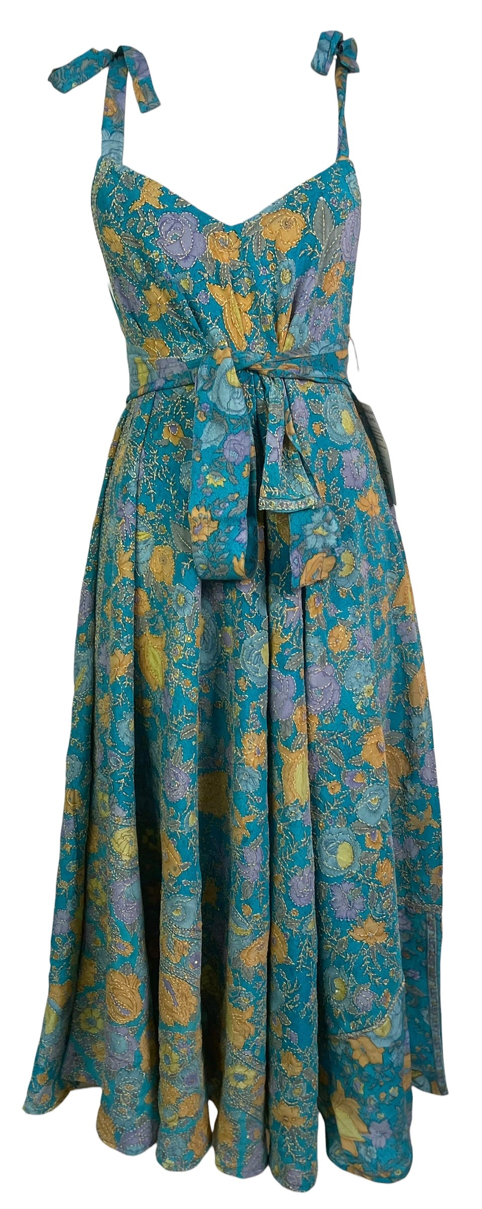 PRC9001 Avatar Pure Silk Maxi Dress with Belt