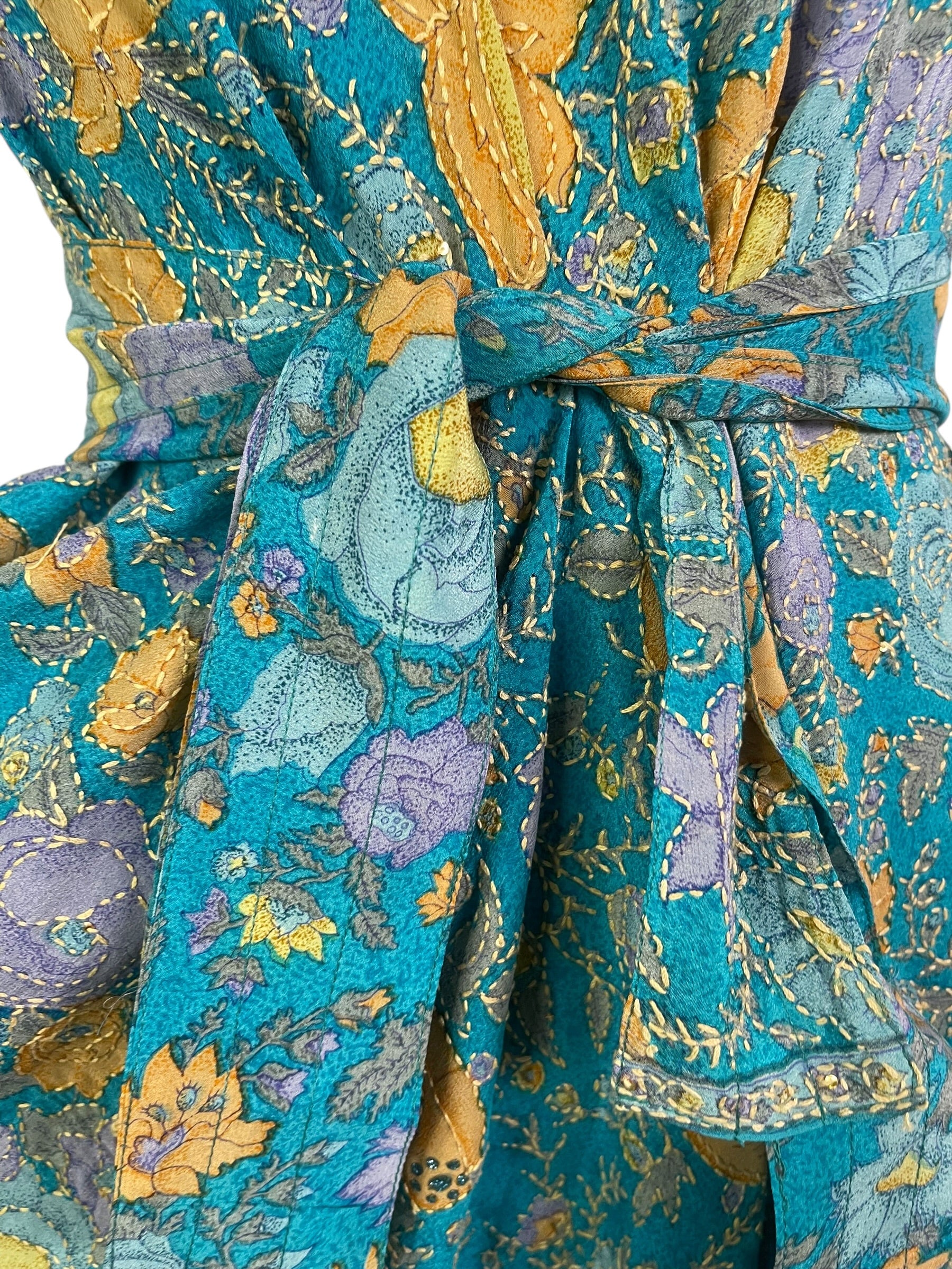 PRC9001 Avatar Pure Silk Maxi Dress with Belt