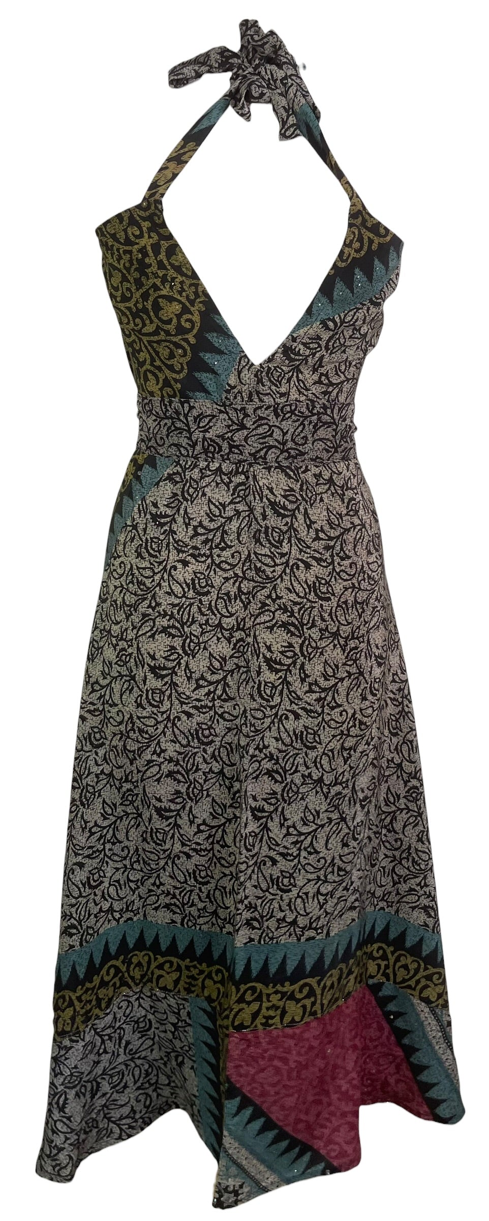 PRC8985 Avatar Pure Silk Maxi Dress with Belt