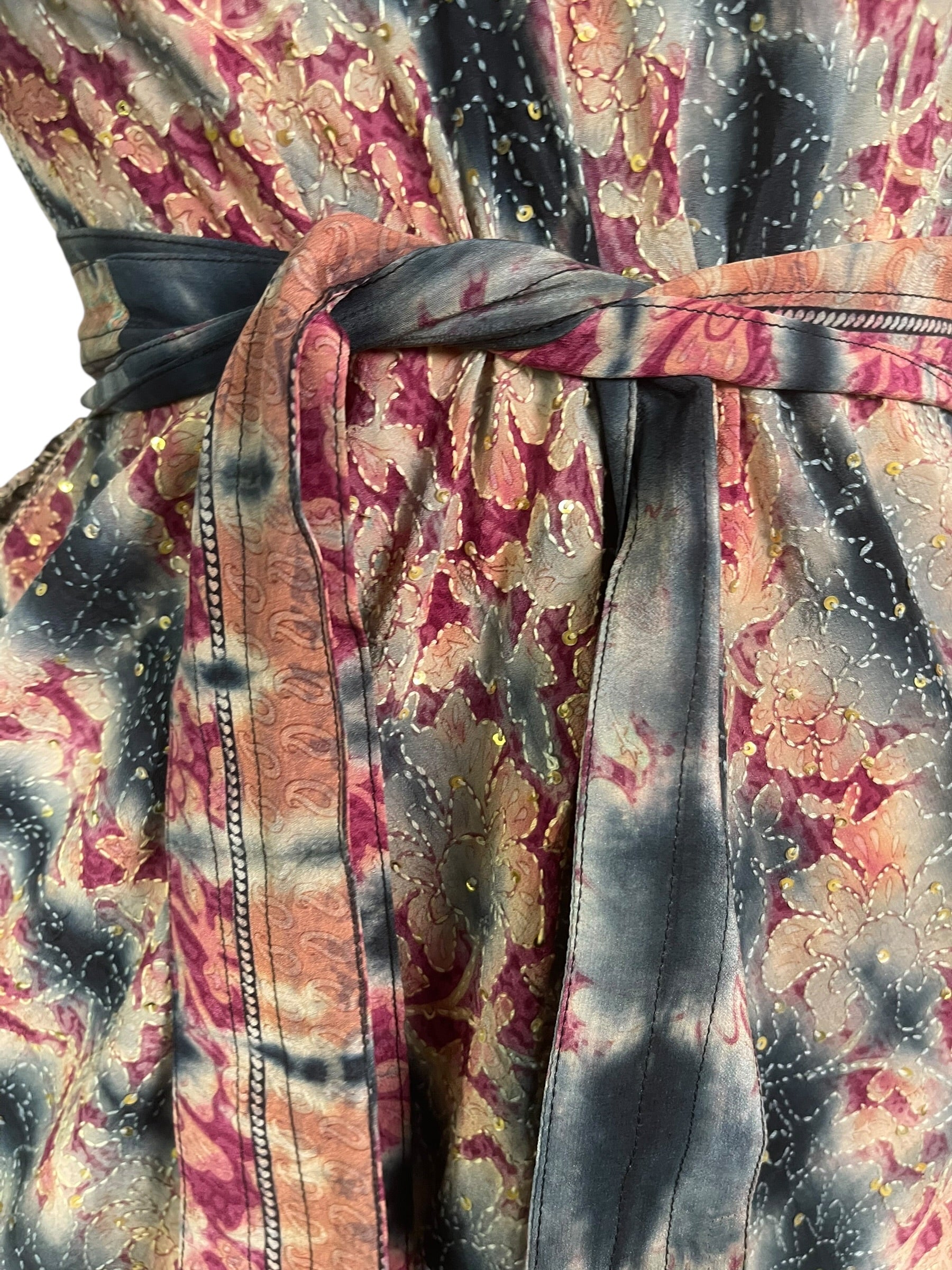 PRC8998 Avatar Pure Silk Maxi Dress with Belt