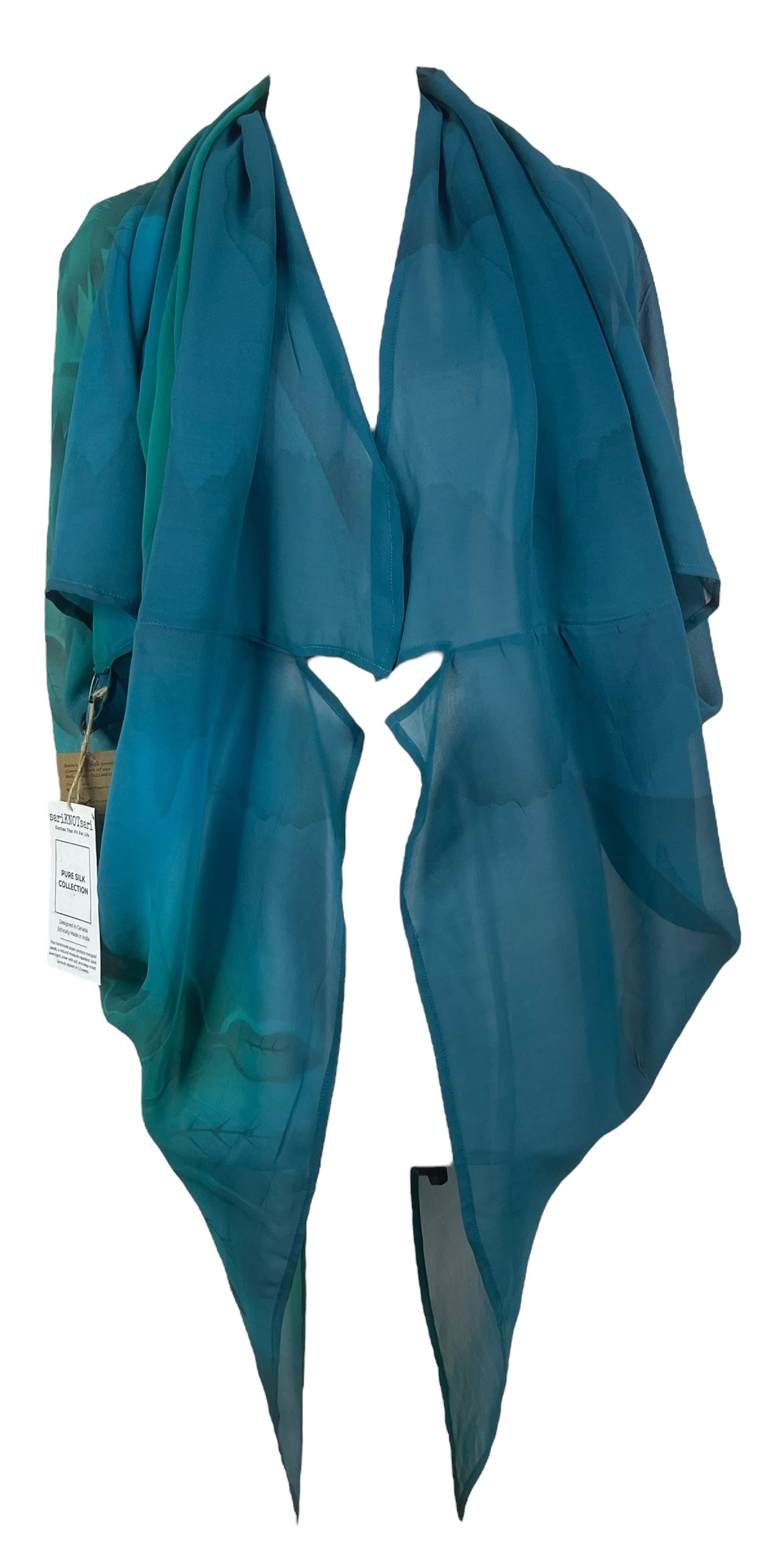 PRG8136 Sheer Wabi Sabi Pure Silk Cardigan