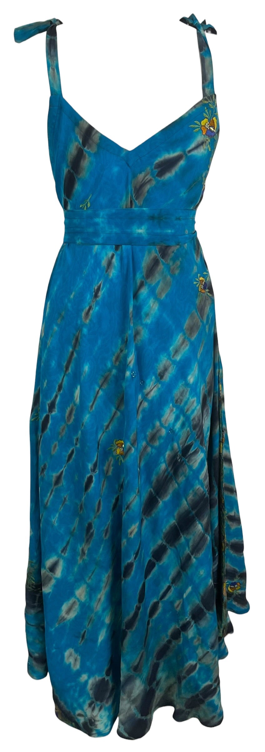 PRC8992 Avatar Pure Silk Maxi Dress with Belt