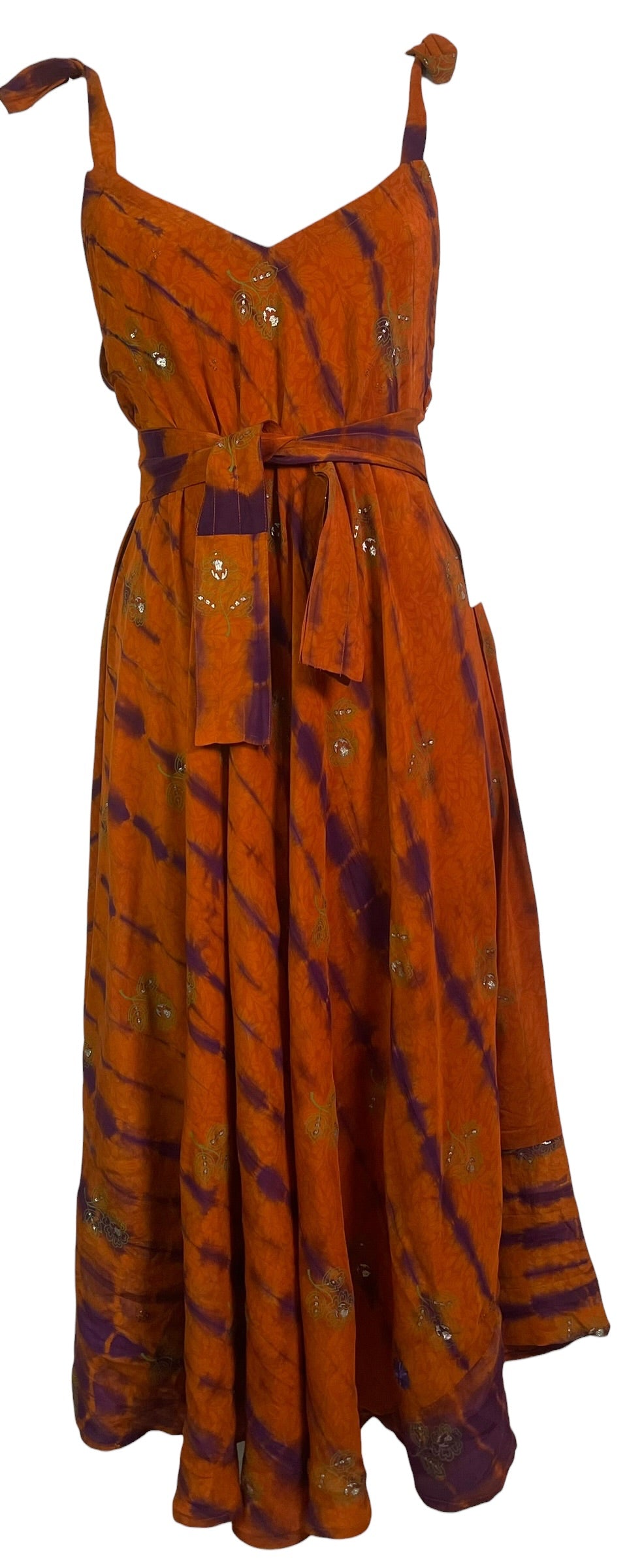 PRC8982 Avatar Pure Silk Maxi Dress with Belt