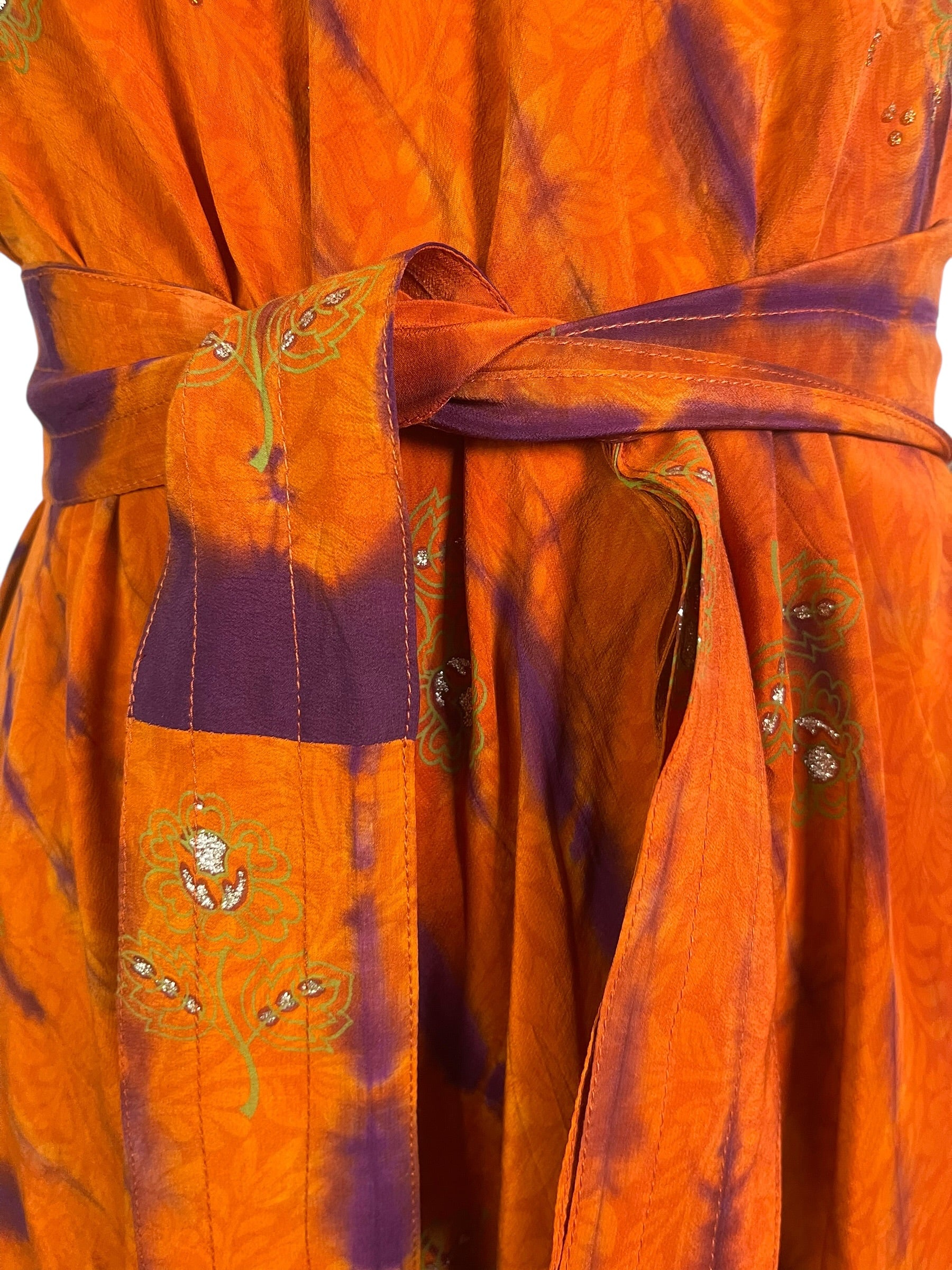 PRC8982 Avatar Pure Silk Maxi Dress with Belt