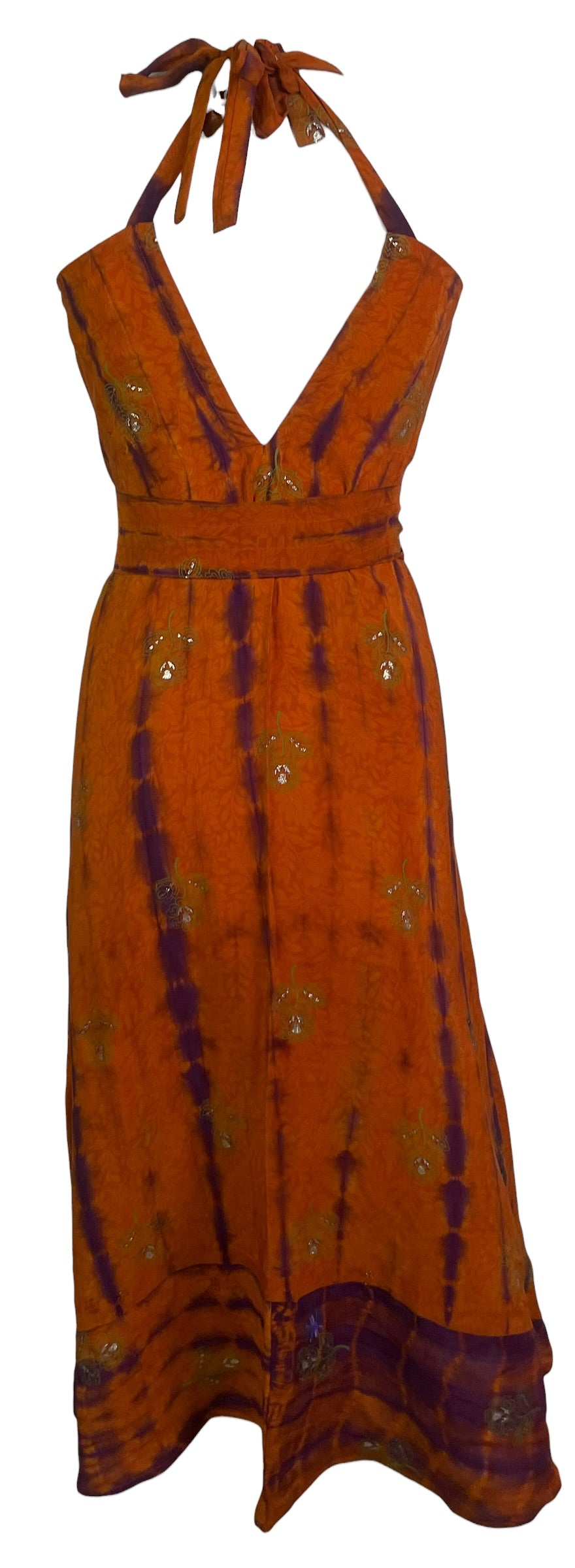 PRC8982 Avatar Pure Silk Maxi Dress with Belt