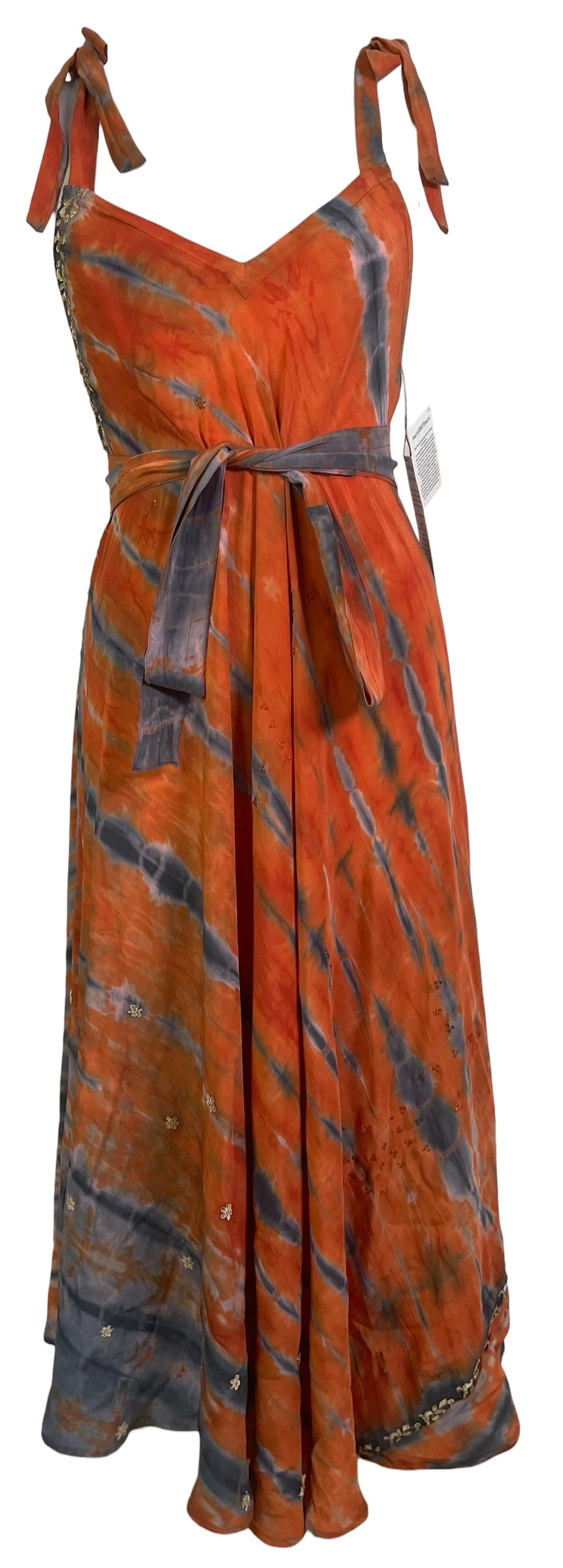 PRC9000 Avatar Pure Silk Maxi Dress with Belt