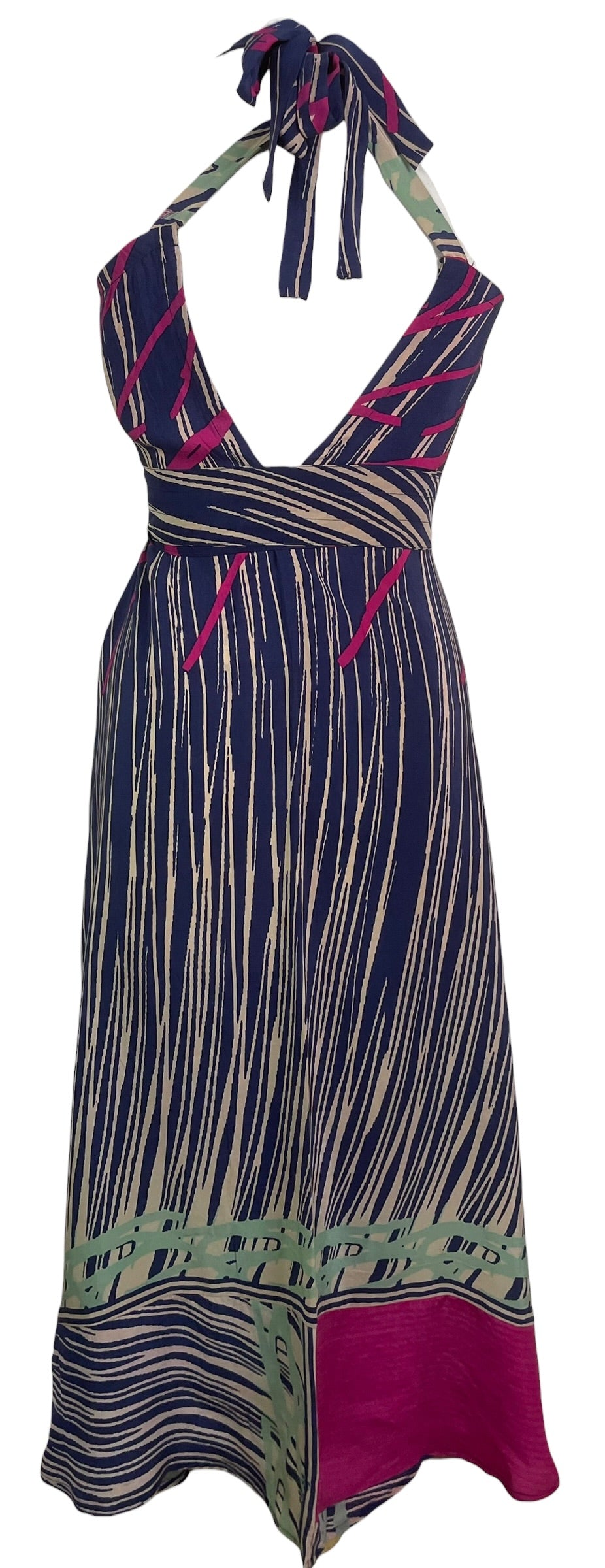PRC8984 Wabi Sabi Pure Silk Maxi Dress with Belt