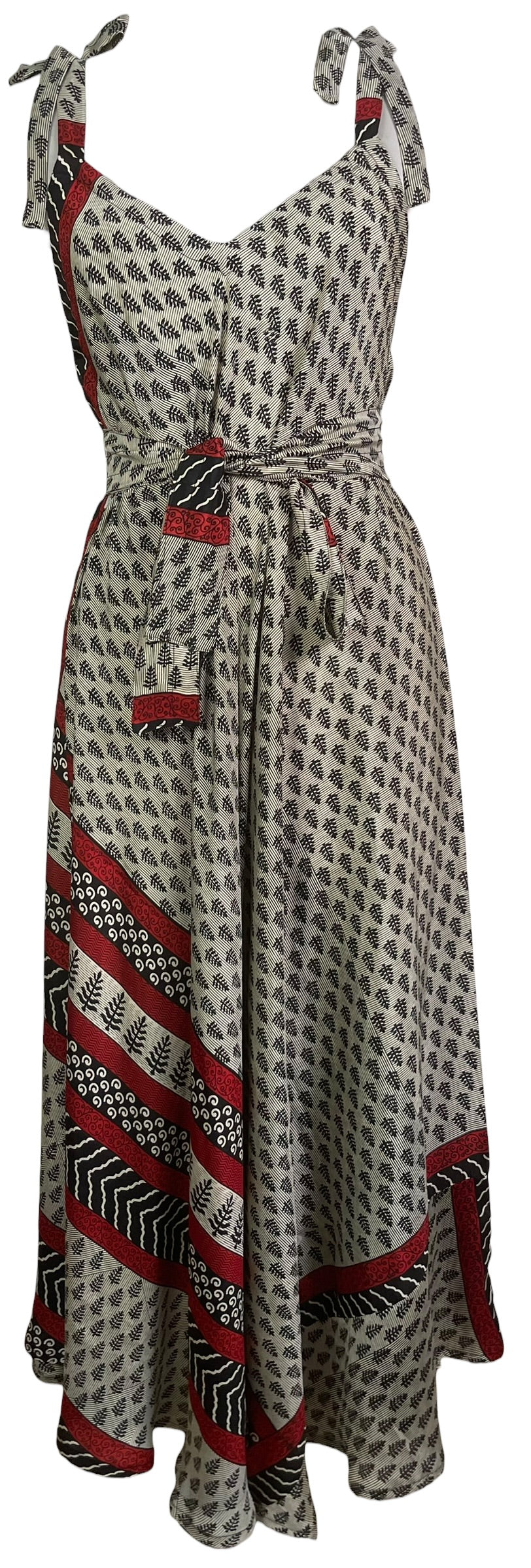 PRC8995 Wabi Sabi Pure Silk Maxi Dress with Belt