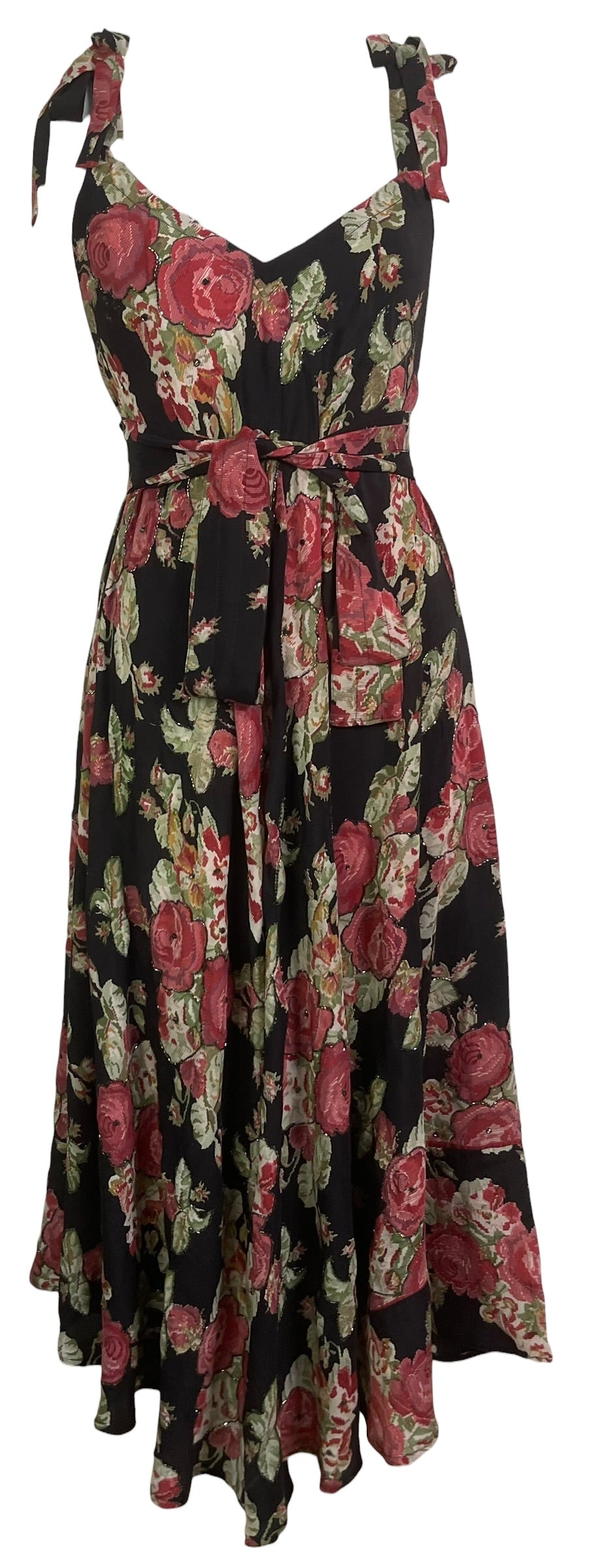 PRC8983 Wabi Sabi Pure Silk Maxi Dress with Belt
