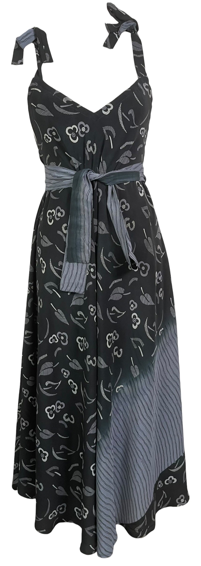 PRC8987 Wabi Sabi Pure Silk Maxi Dress with Belt