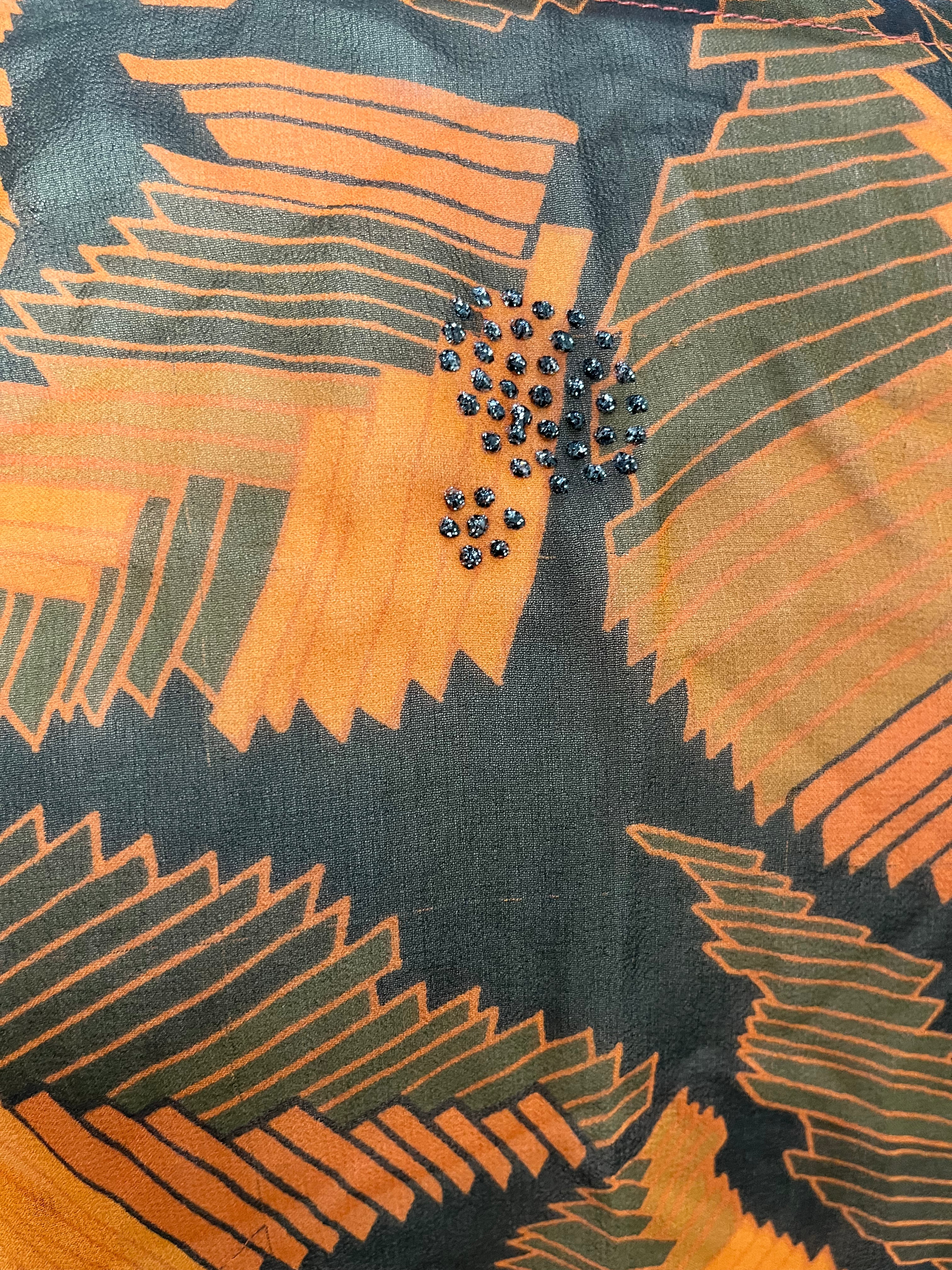 PRG8128 Sheer Wabi Sabi Pure Silk Side Slit Top