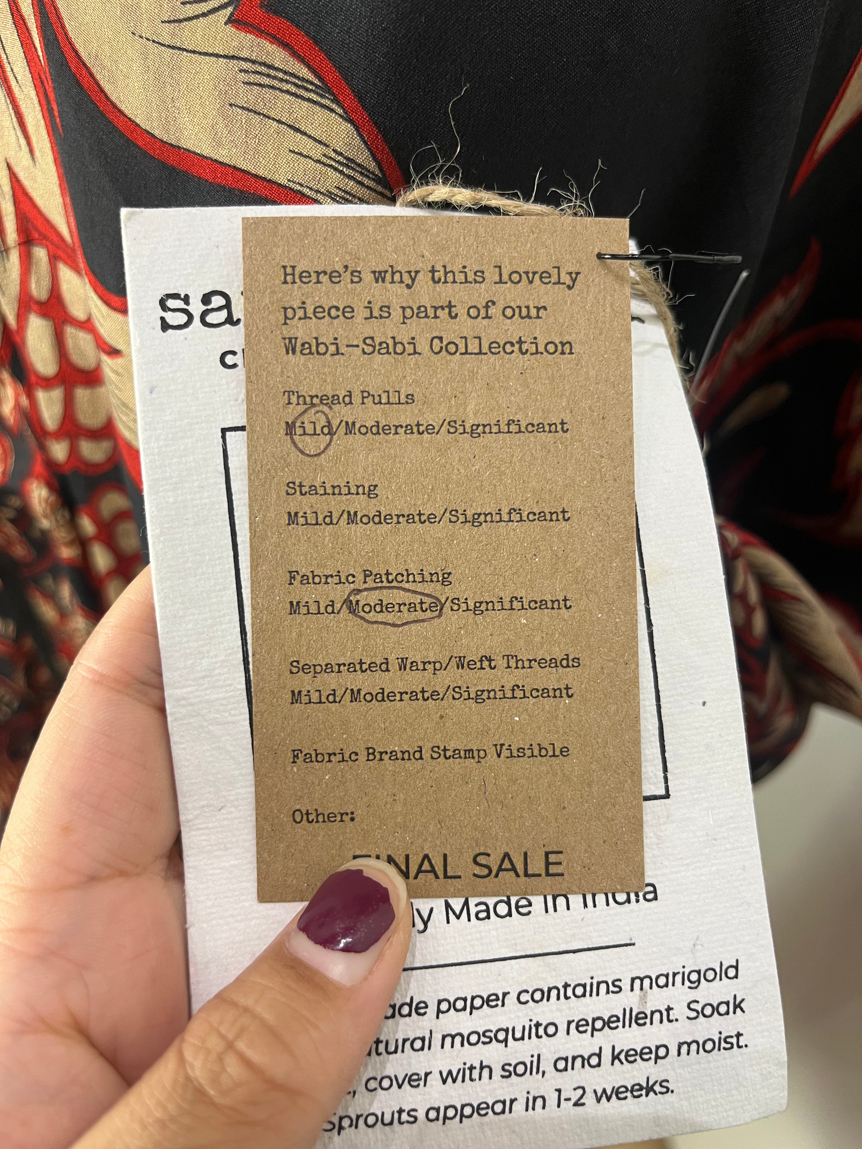 PRC8070 Wabi Sabi Pure Silk Waterfall Top