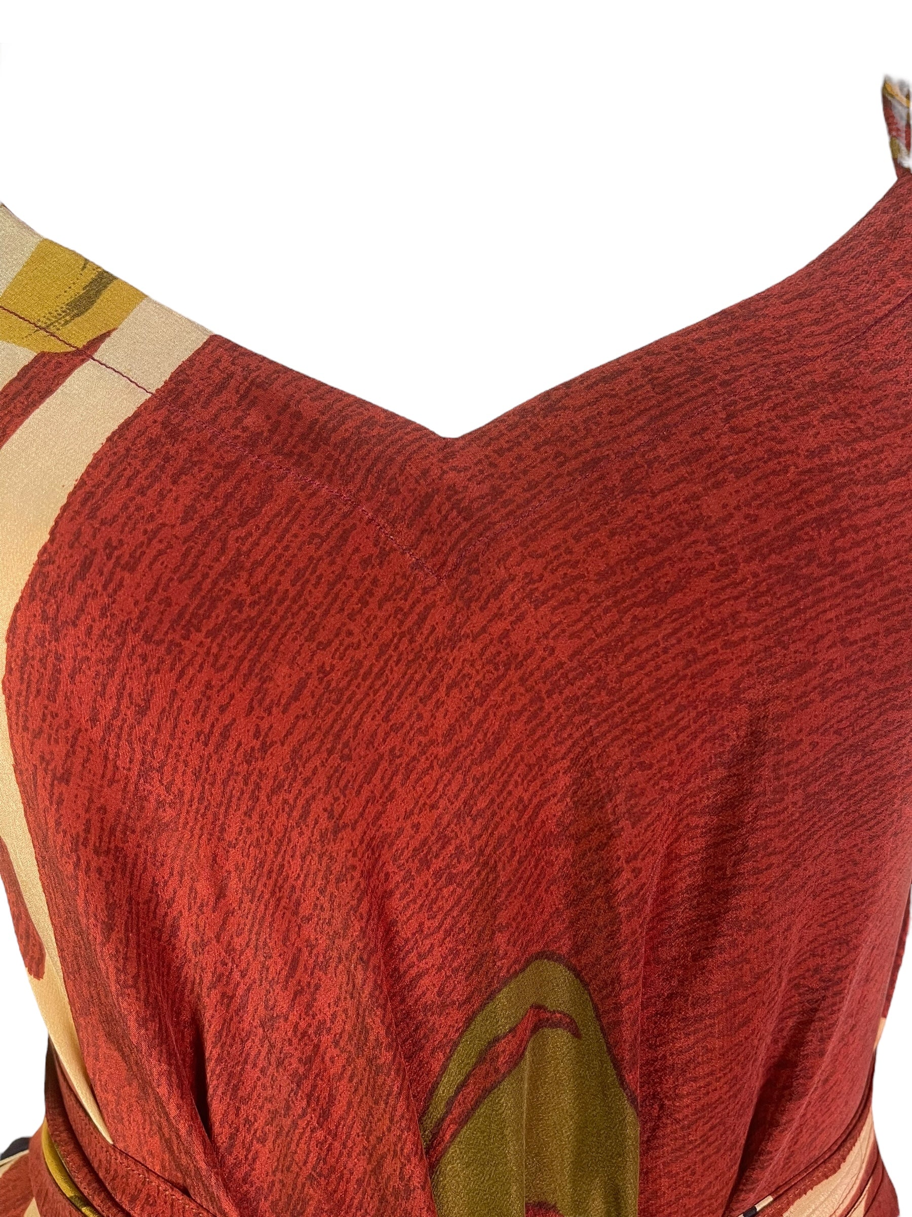 PRC7763 Avatar Pure Silk Maxi Dress with Belt