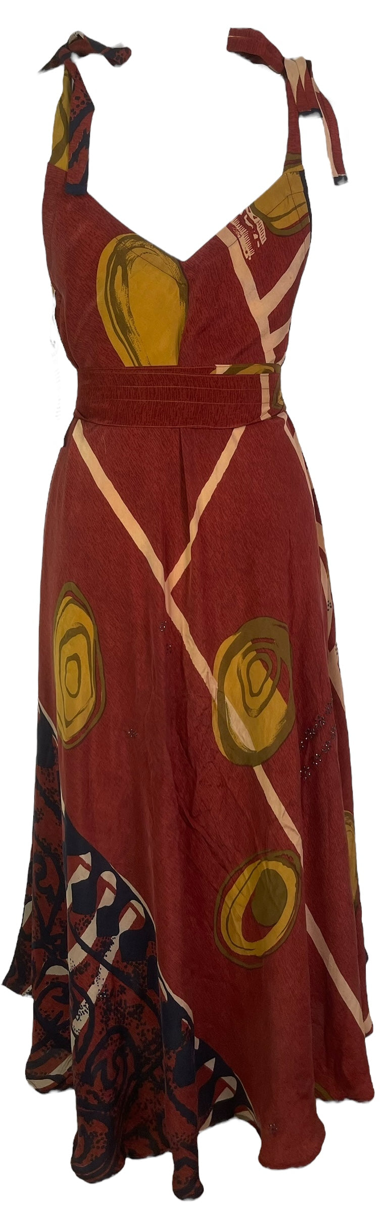 PRC7763 Avatar Pure Silk Maxi Dress with Belt