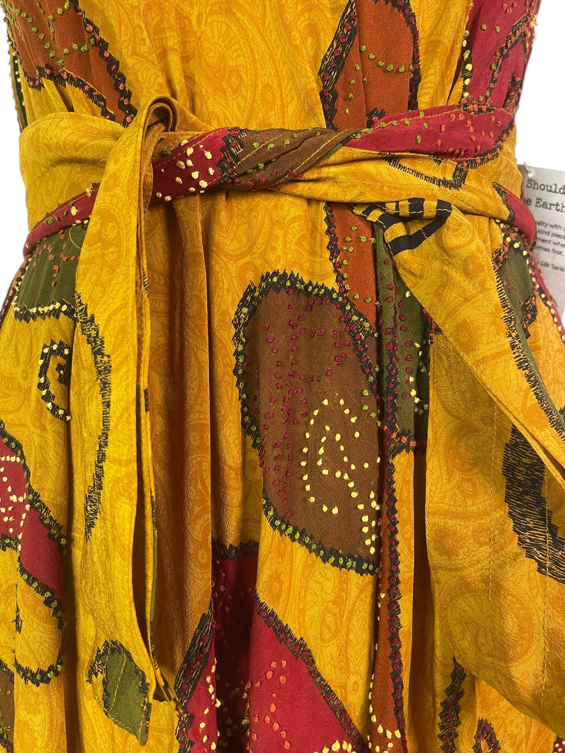 PRC7756 Avatar Pure Silk Maxi Dress with Belt