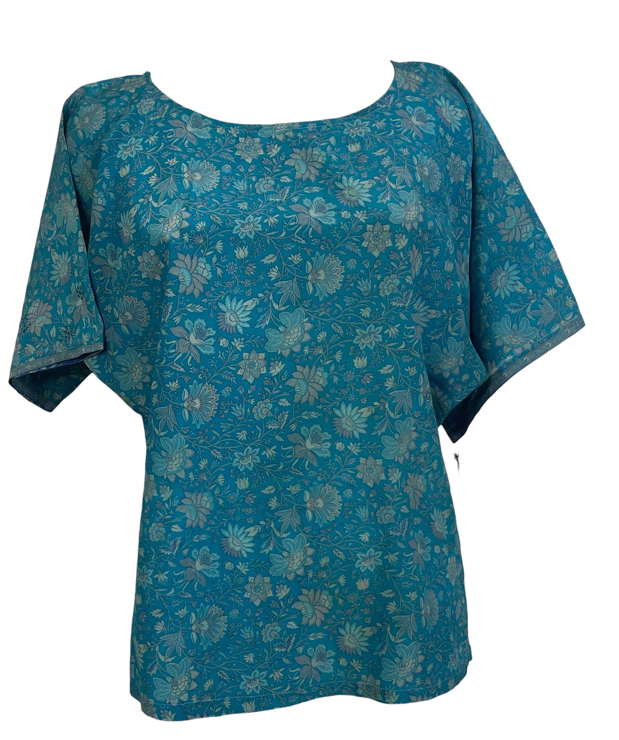 PRC8976 Wabi Sabi Pure Silk Side Slit Top
