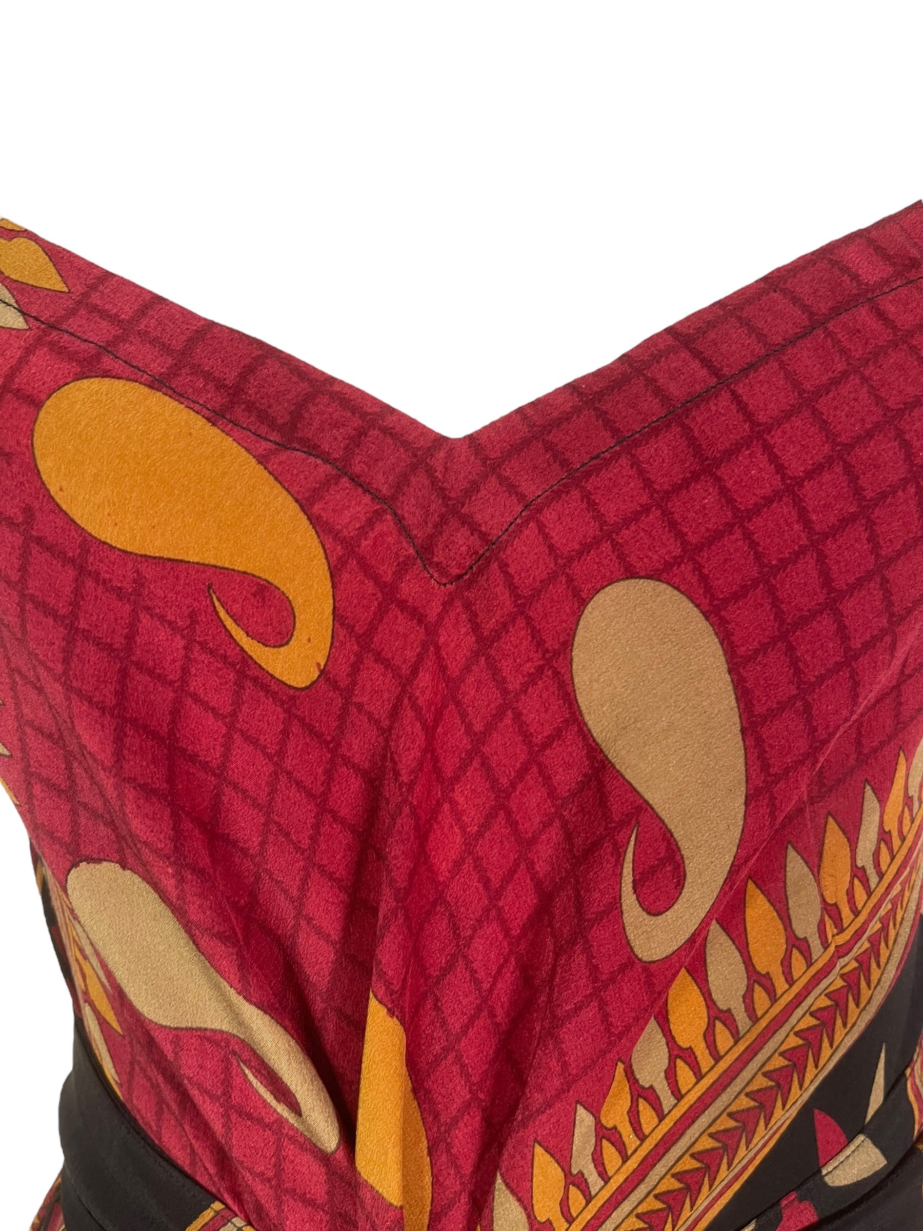 PRC8293 Avatar Pure Silk Maxi Dress with Belt