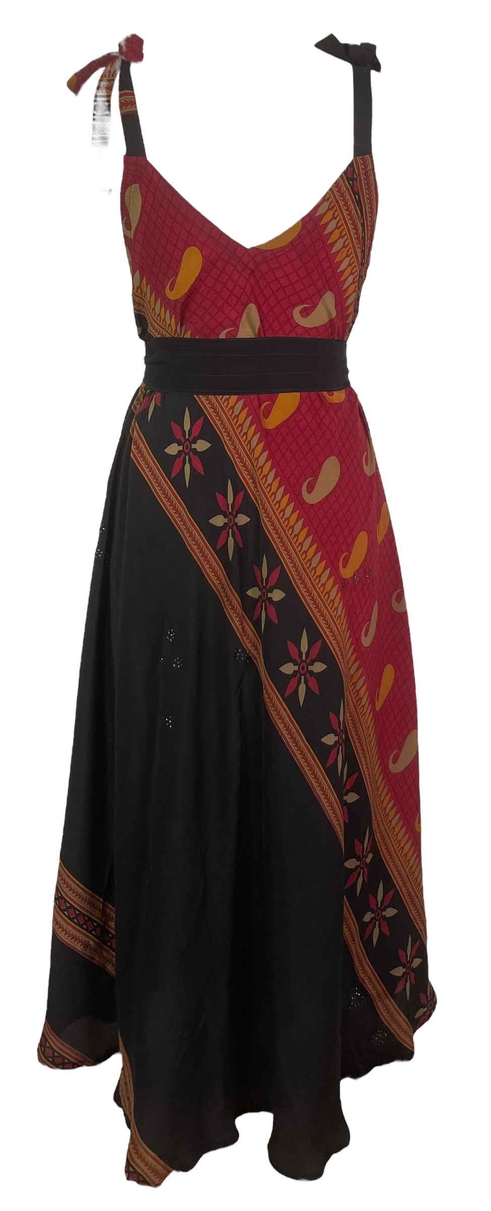 PRC8293 Avatar Pure Silk Maxi Dress with Belt