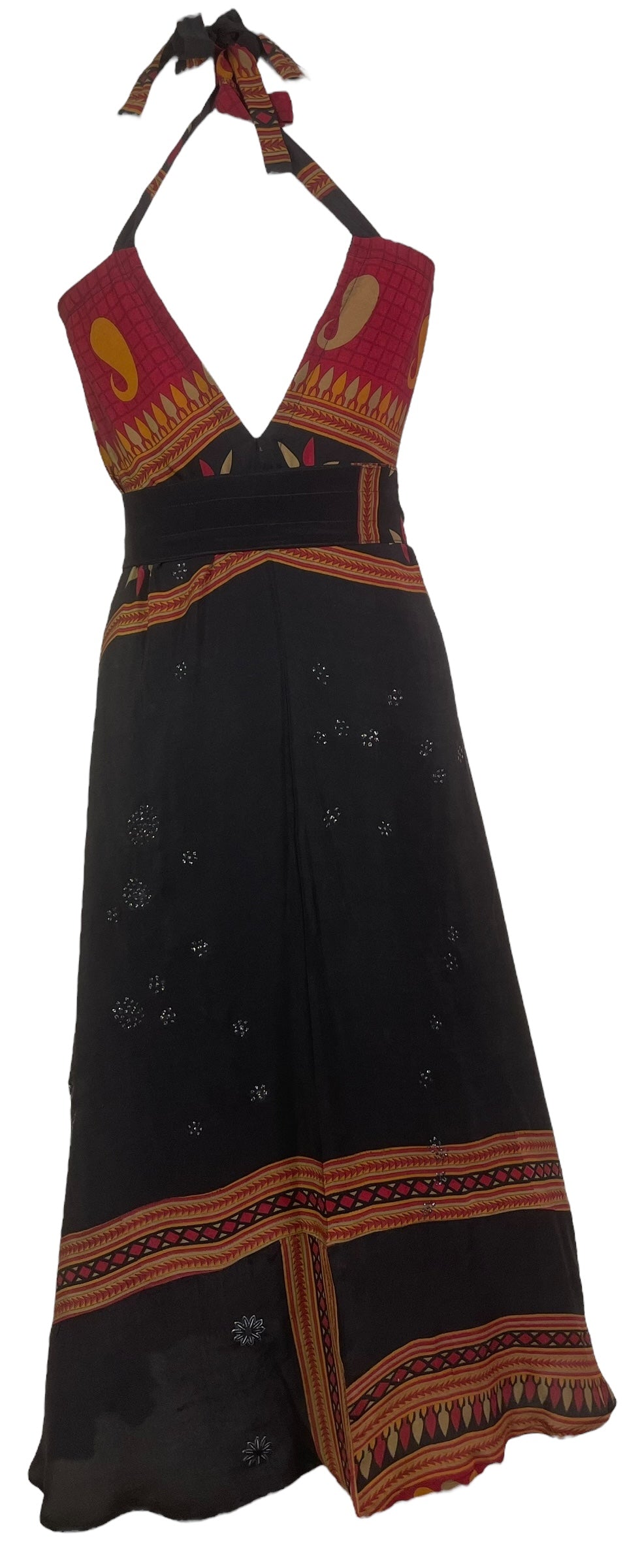 PRC8293 Avatar Pure Silk Maxi Dress with Belt
