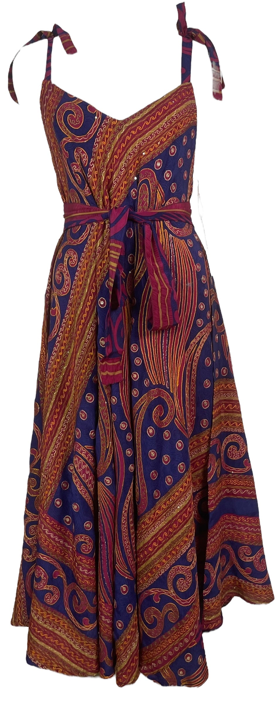 PRC8277 Avatar Pure Silk Maxi Dress with Belt