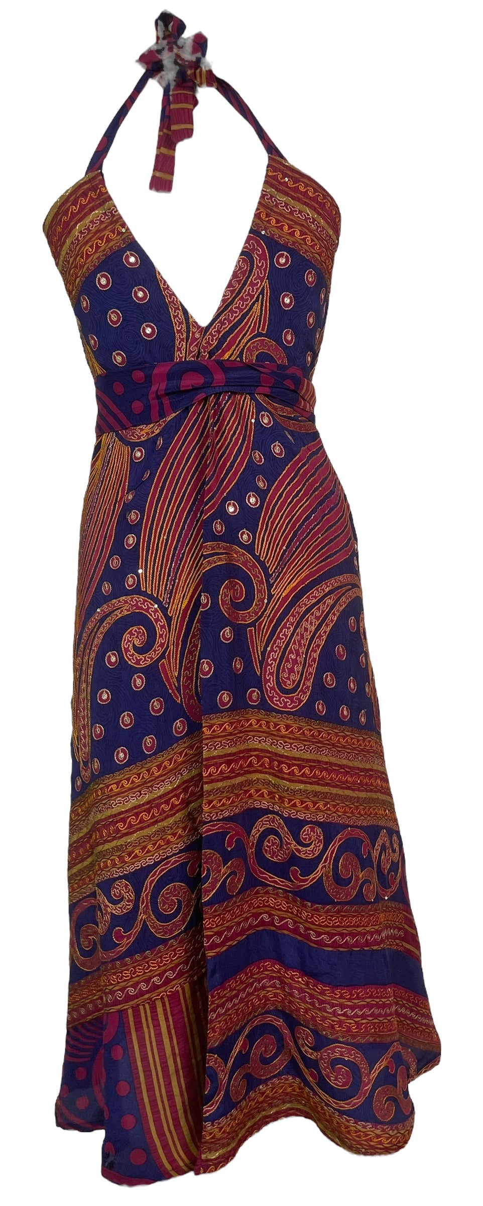 PRC8277 Avatar Pure Silk Maxi Dress with Belt