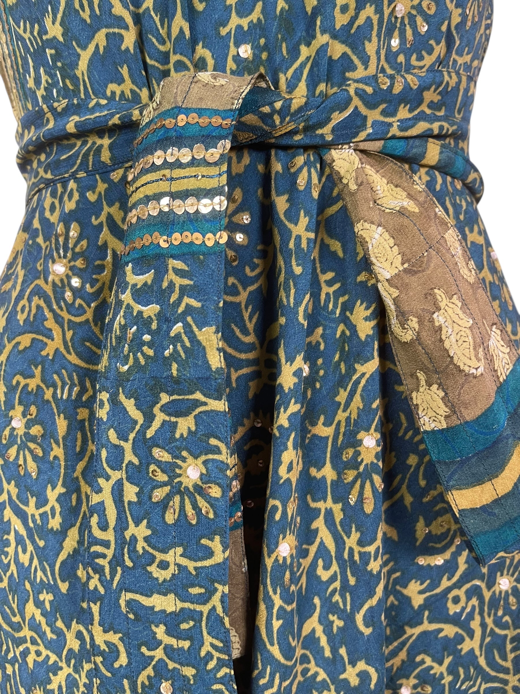 PRC7753 Avatar Pure Silk Maxi Dress with Belt