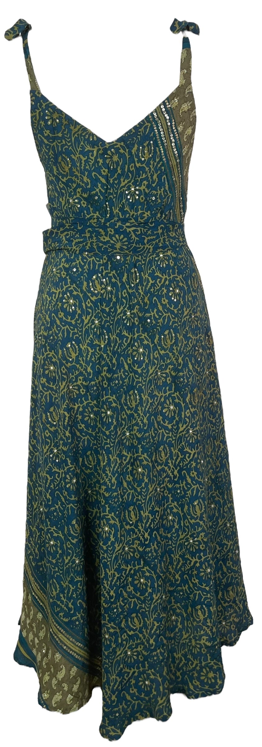 PRC7753 Avatar Pure Silk Maxi Dress with Belt