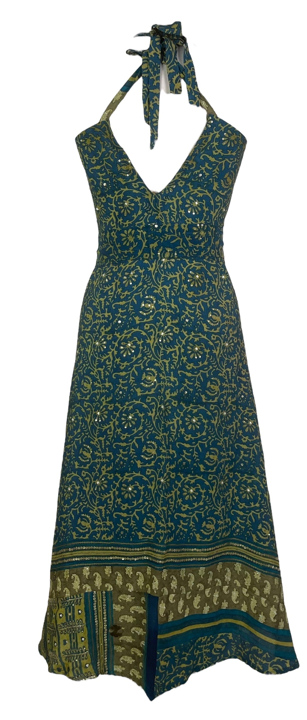 PRC7753 Avatar Pure Silk Maxi Dress with Belt