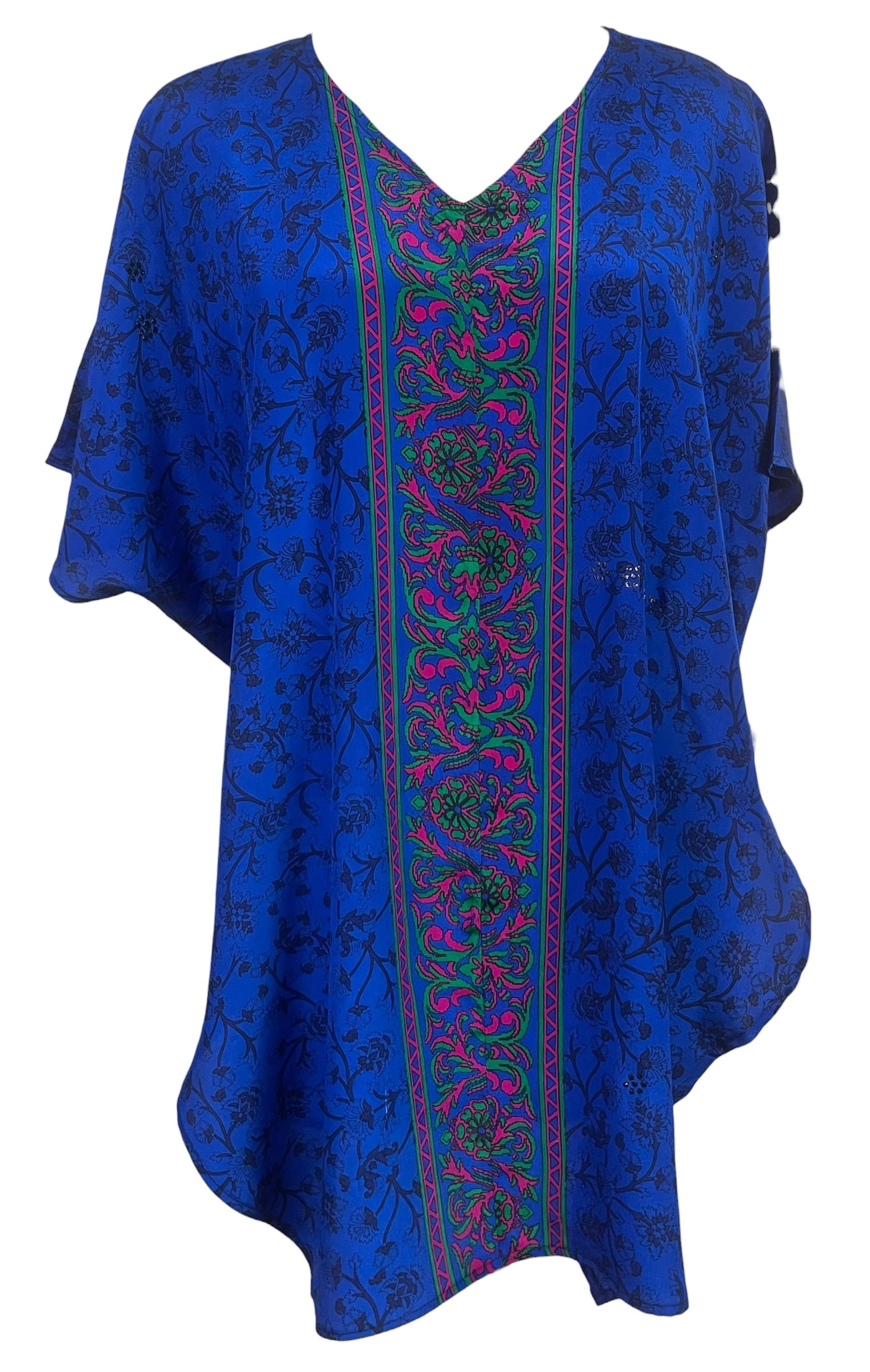 PRC8968 Sheer Avatar Pure Silk Waterfall Top
