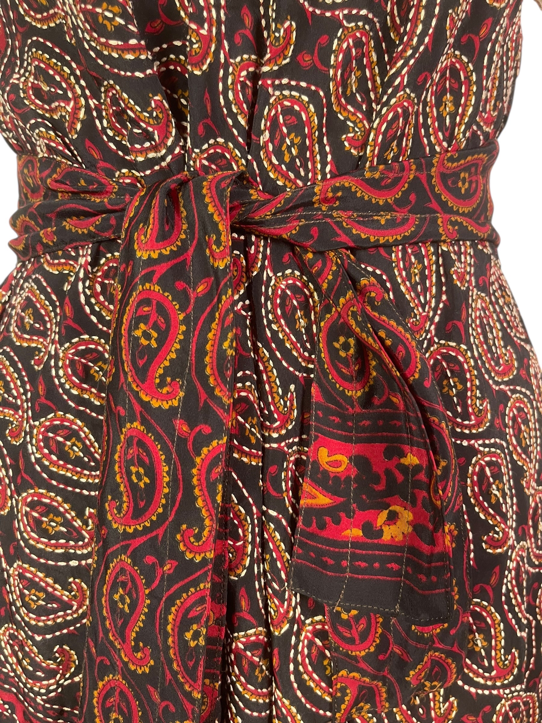 PRC7750 Avatar Pure Silk Maxi Dress with Belt