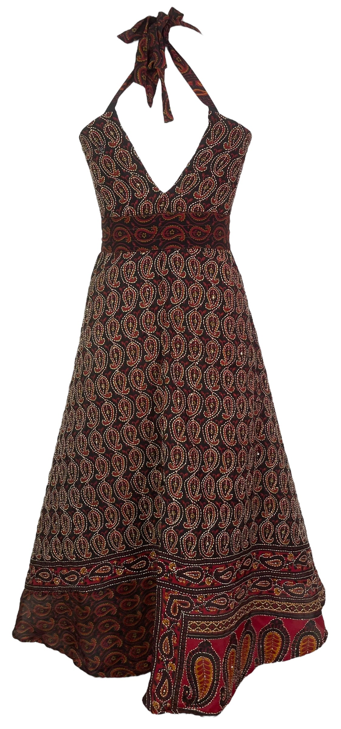 PRC7750 Avatar Pure Silk Maxi Dress with Belt