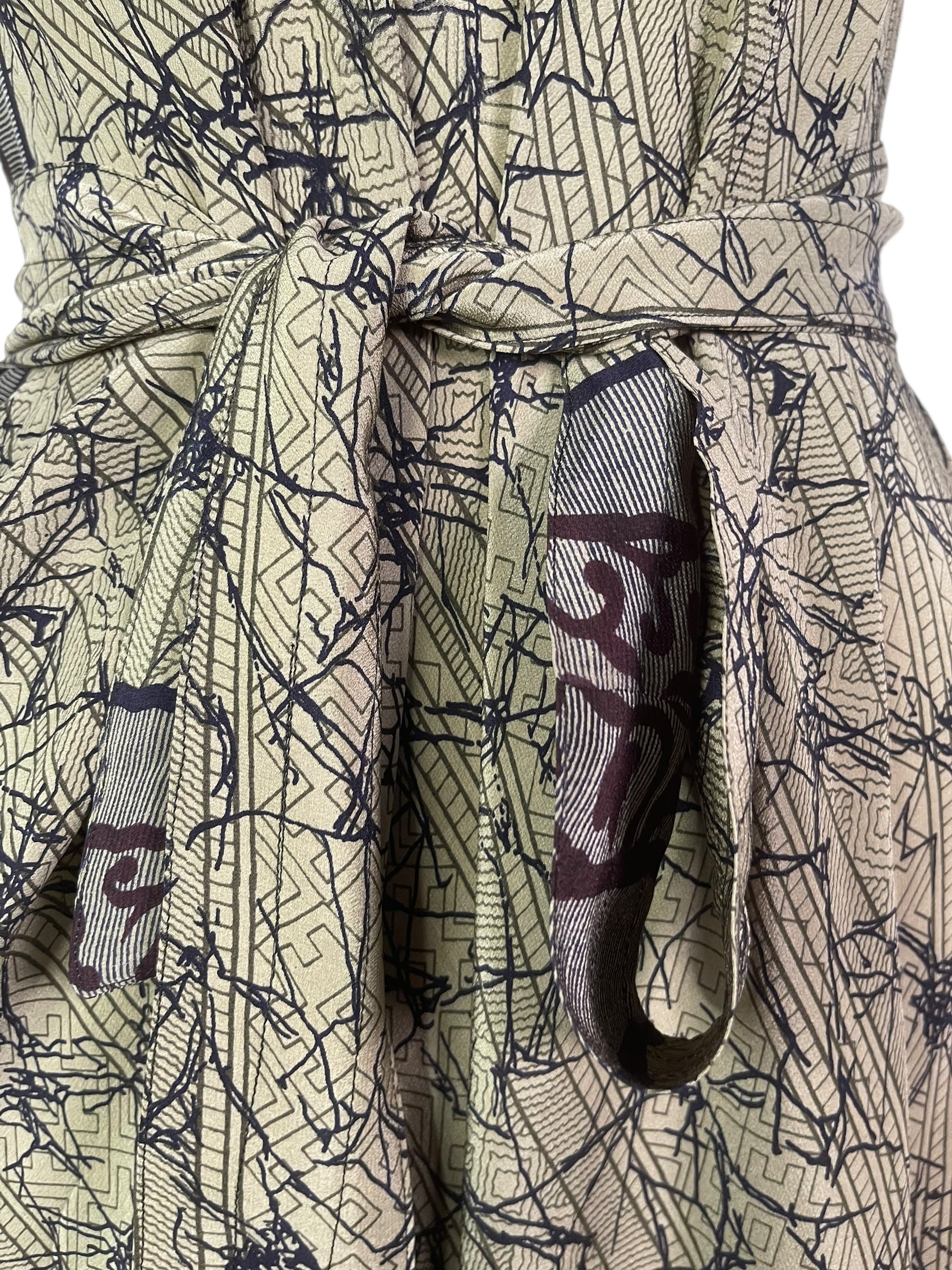 PRC7747 Avatar Pure Silk Maxi Dress with Belt