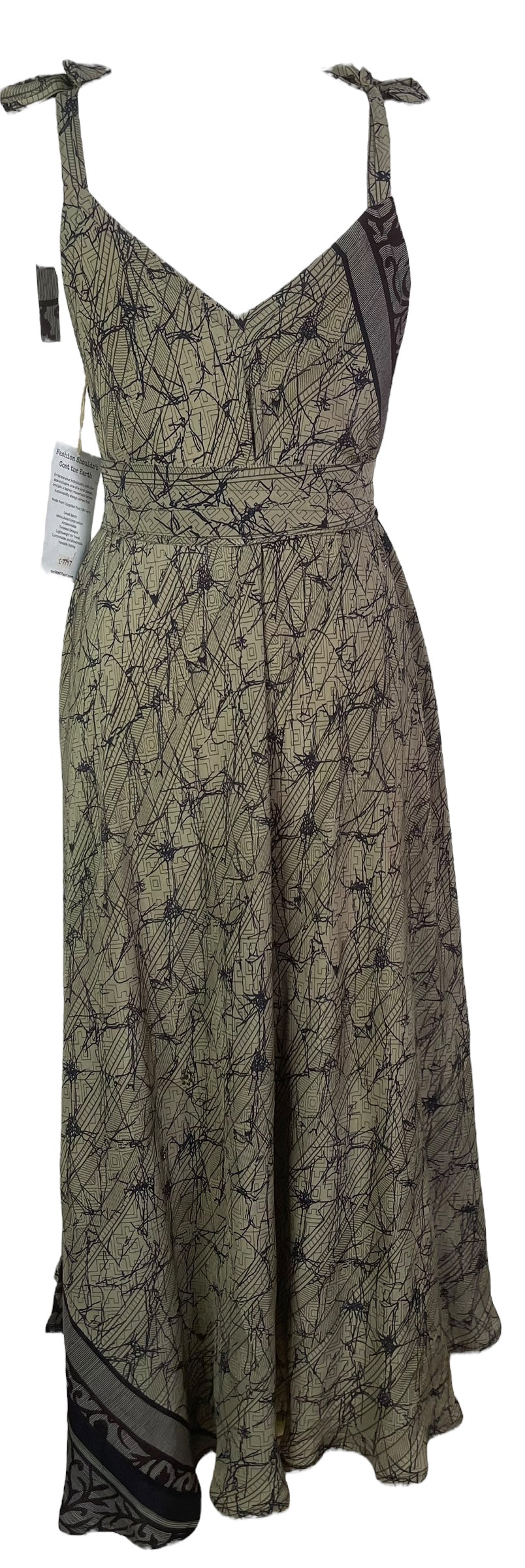 PRC7747 Avatar Pure Silk Maxi Dress with Belt