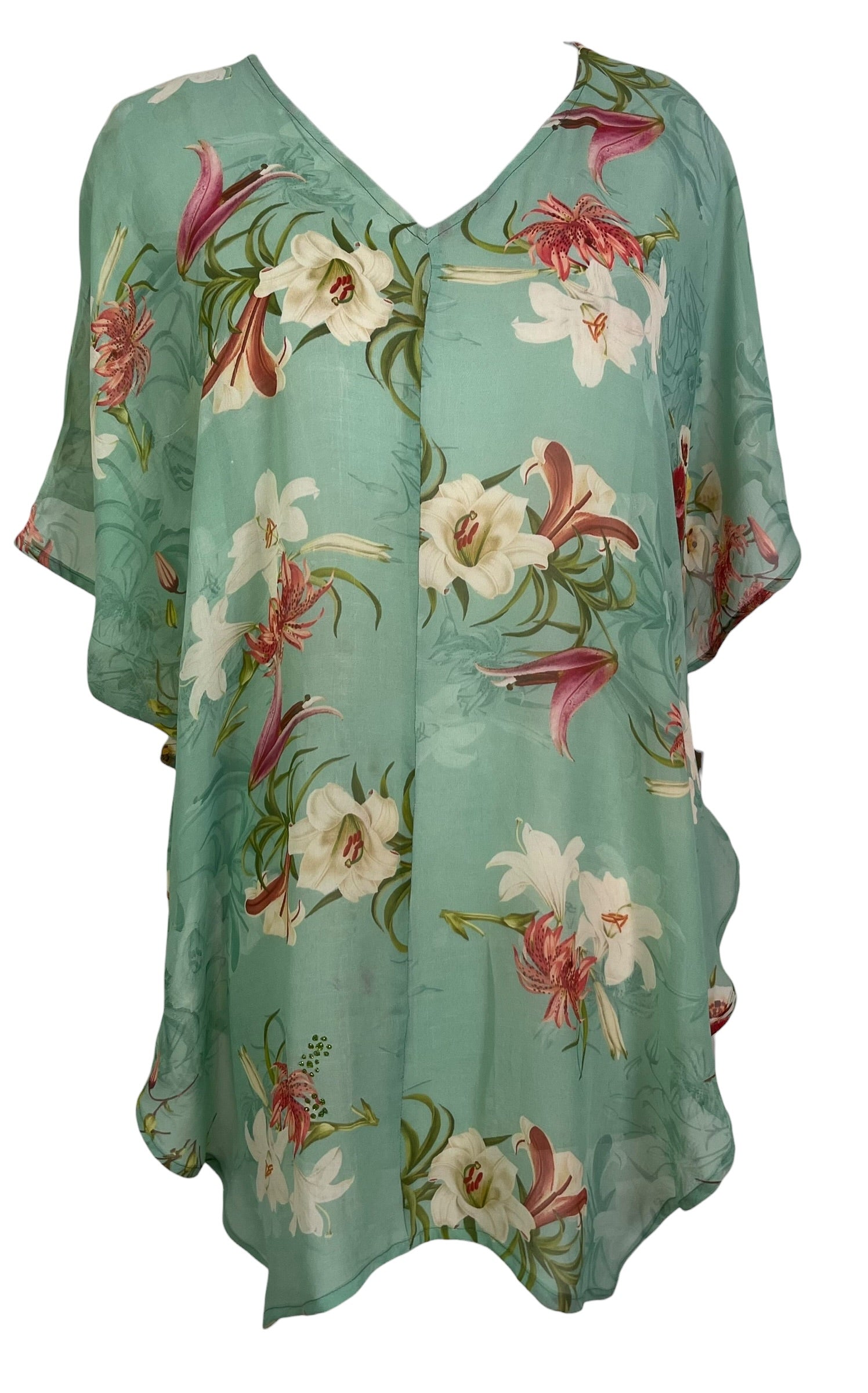 PRG8960 Sheer Wabi Sabi Pure Silk Waterfall Top