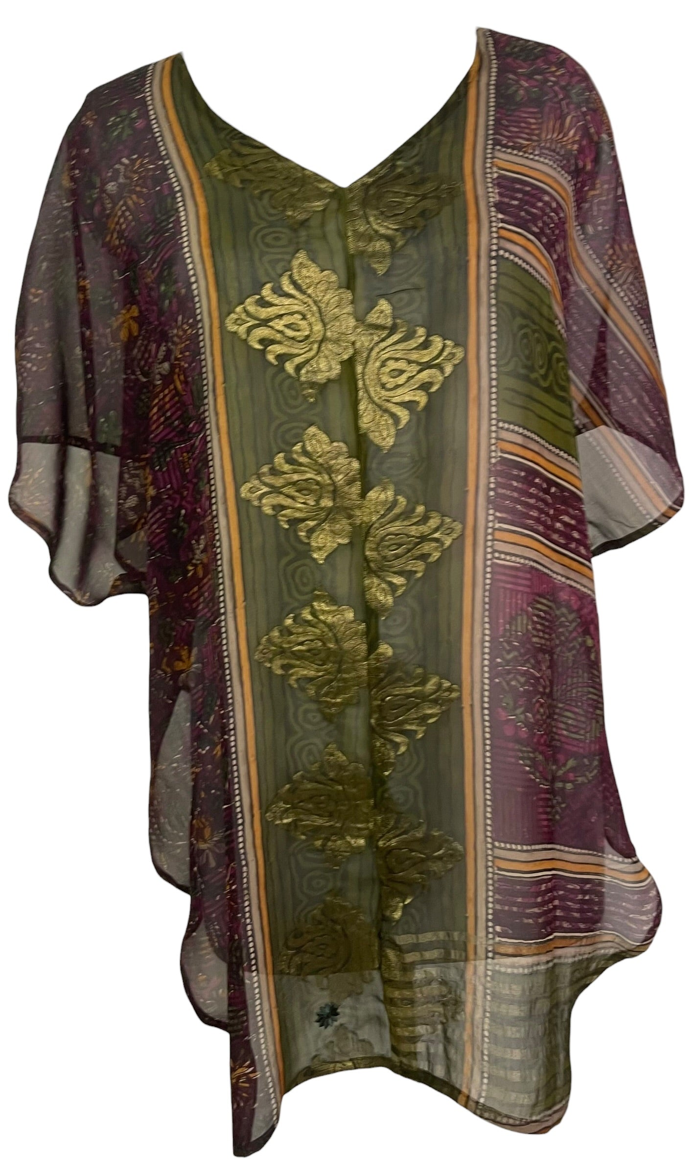 PRG9035 Sheer Wabi Sabi Pure Silk Waterfall Top