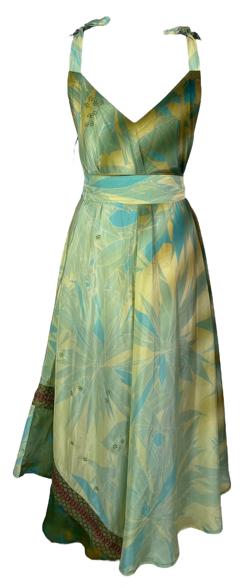 PRC8290 Avatar Pure Silk Maxi Dress with Belt