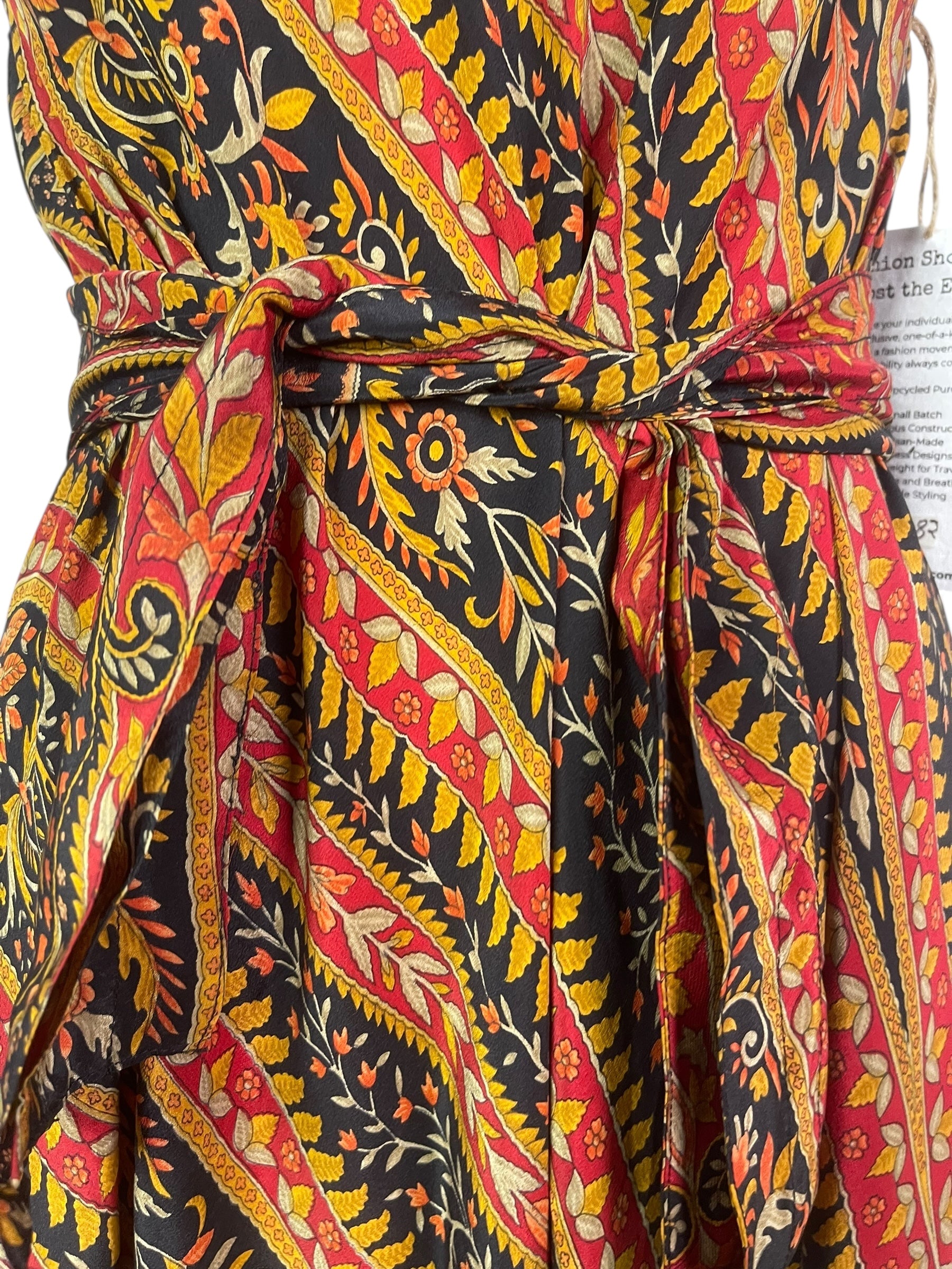 PRC8282 Avatar Pure Silk Maxi Dress with Belt