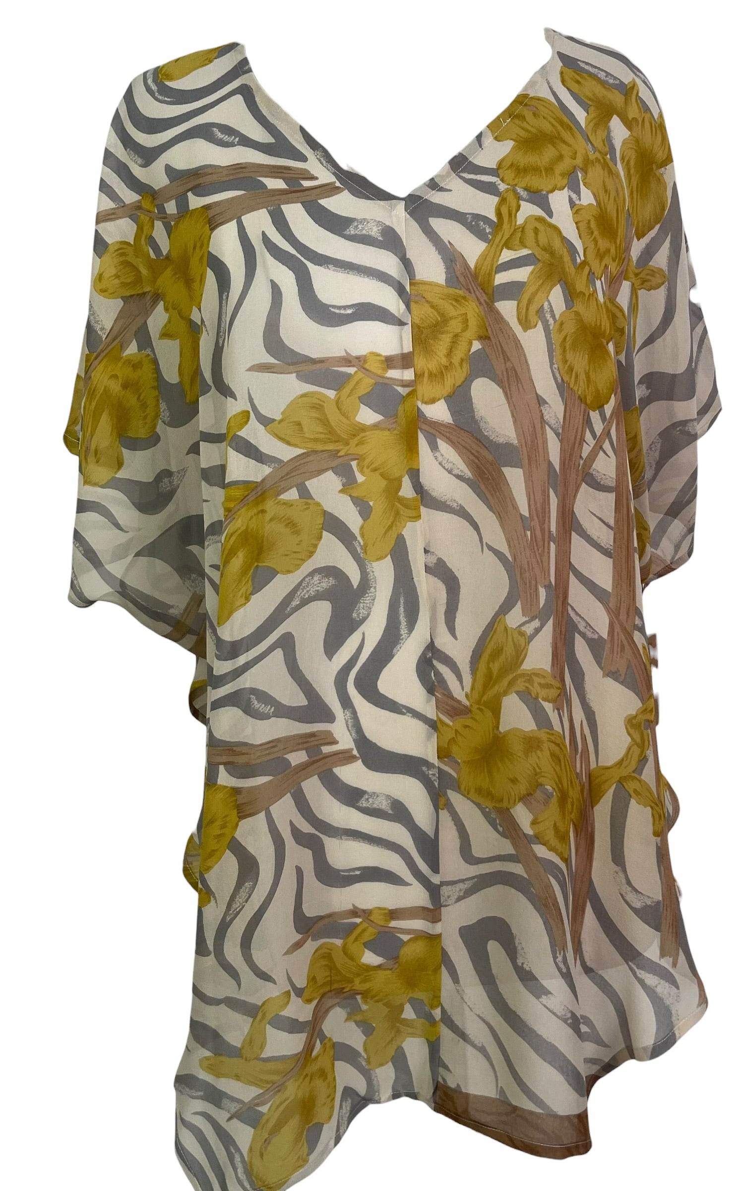 PRG9032 Sheer Wabi Sabi Pure Silk Waterfall Top