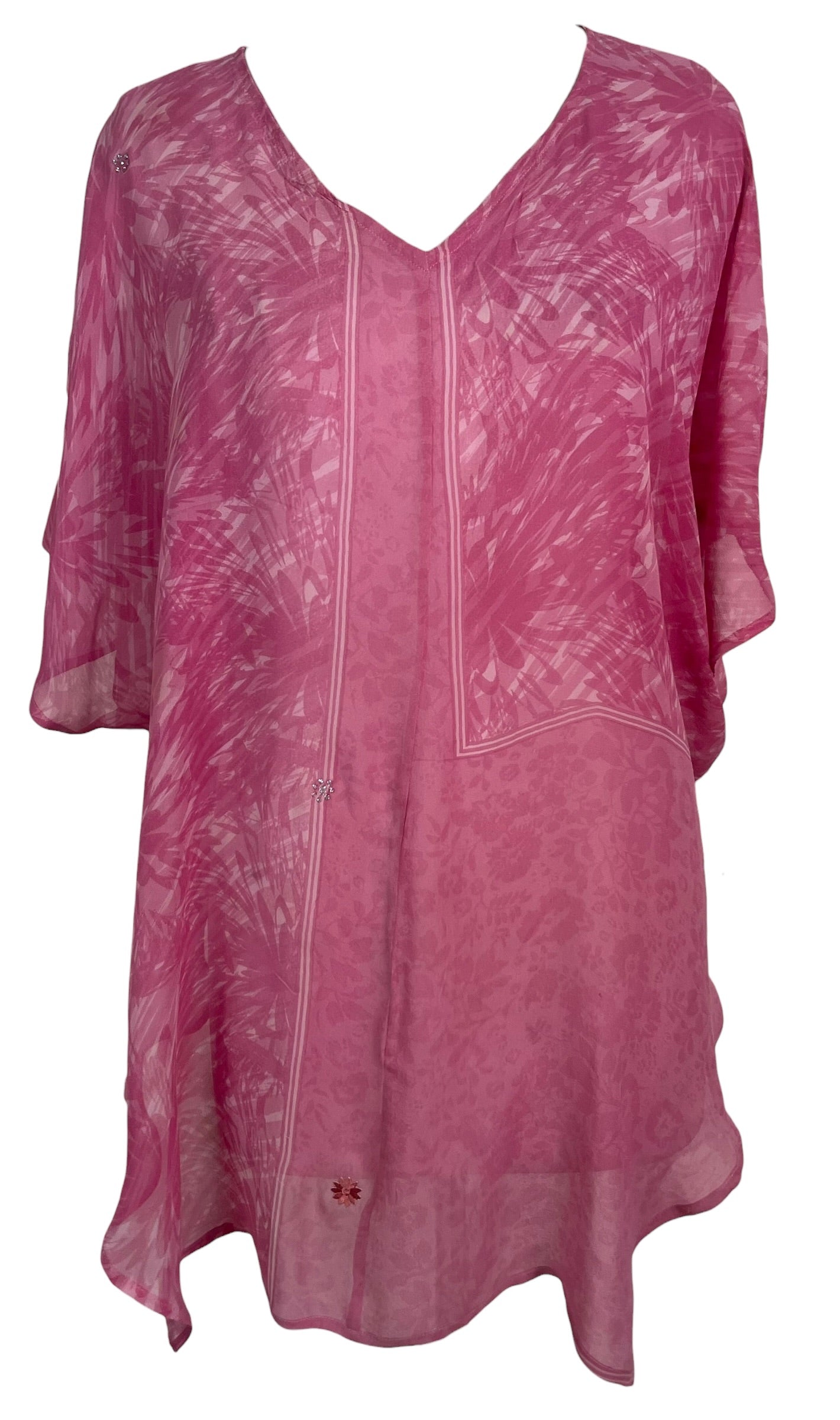 PRG9033 Sheer Wabi Sabi Pure Silk Waterfall Top