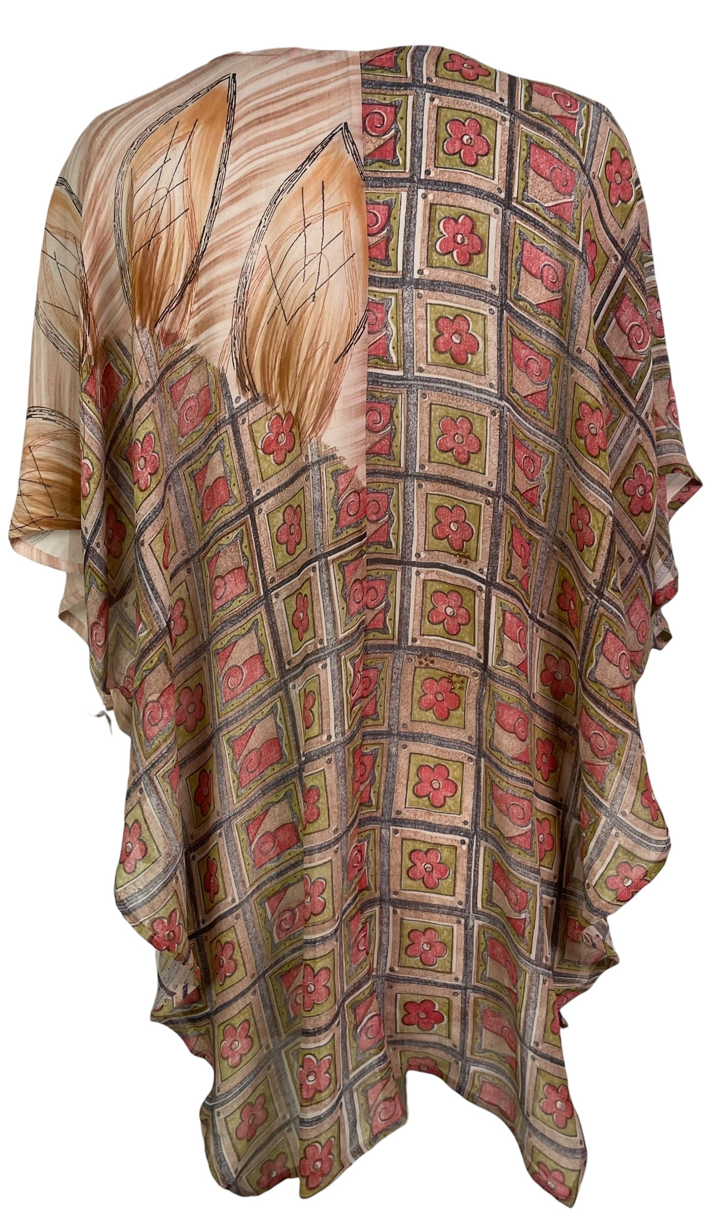 PRG9034 Sheer Wabi Sabi Pure Silk Waterfall Top