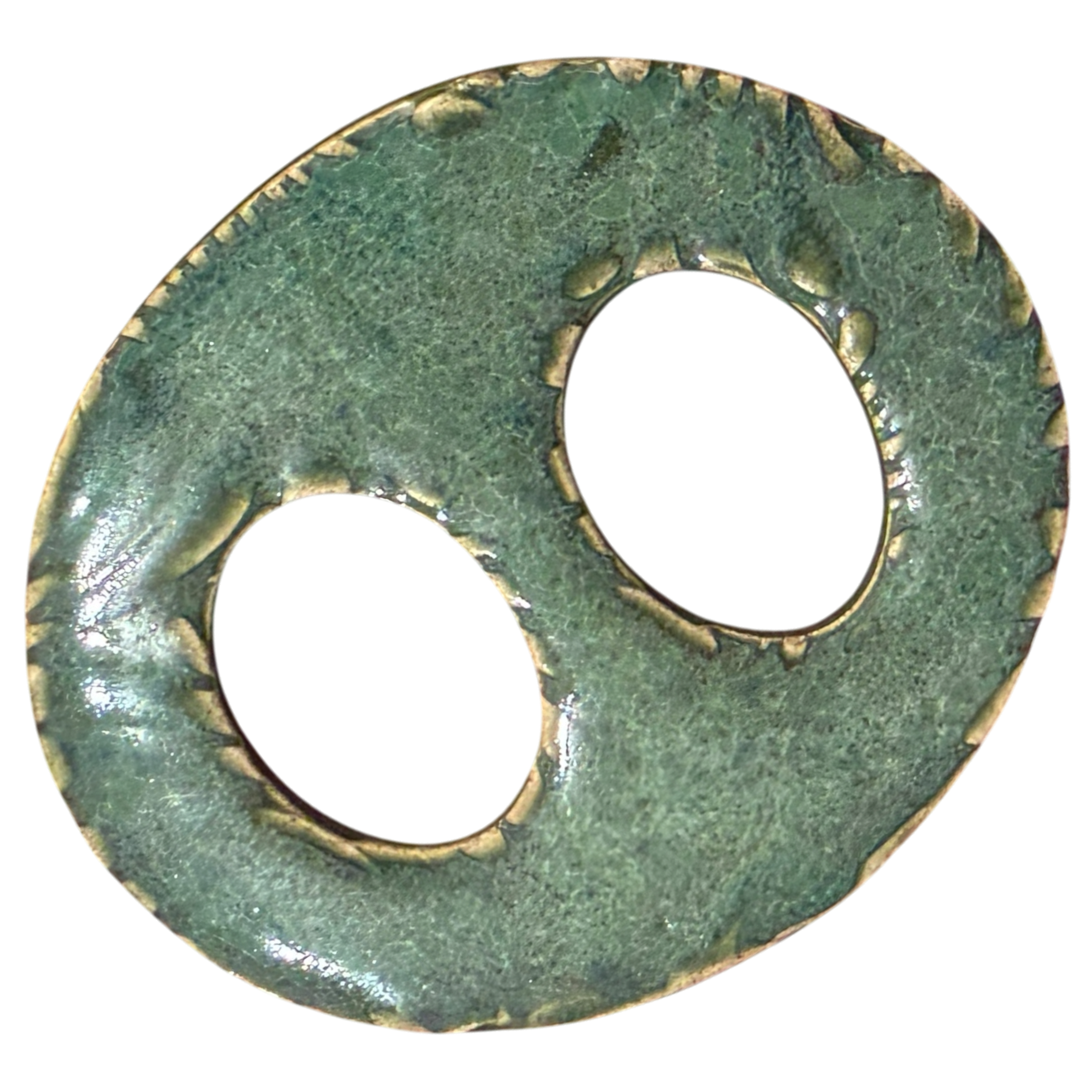 Seafoam Green Plain Ceramic Scarf Ring