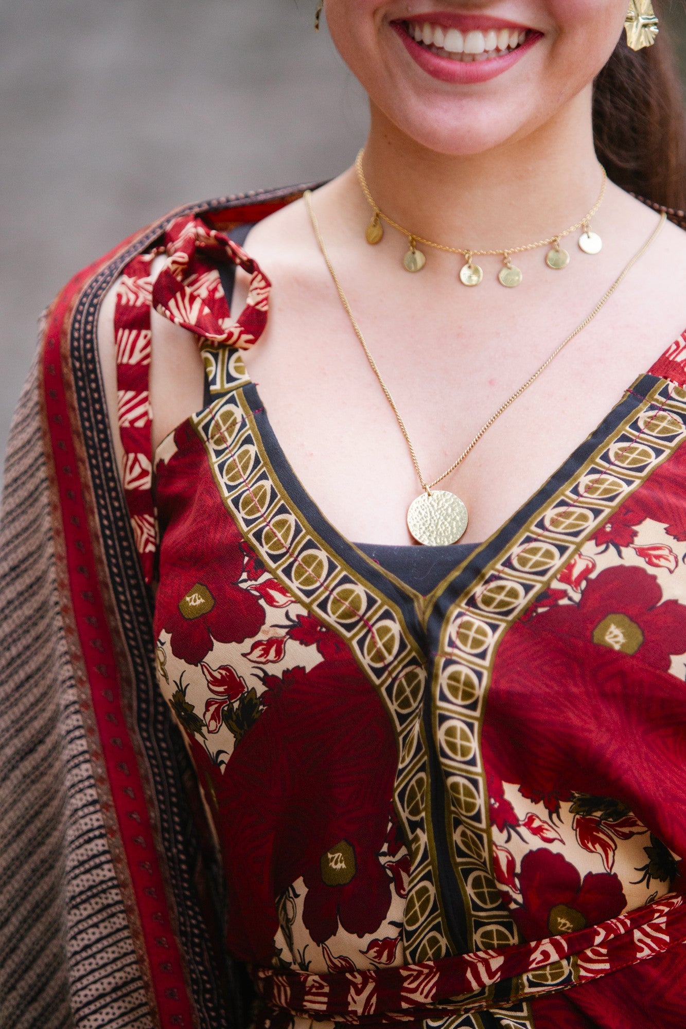 Together We Can Donation Necklace by Donation – Handmade ethical Necklace from sariKNOTsari using upcycled silk. Designed in Canada for travel and slow fashion, loved from Toronto to LA to Sydney.