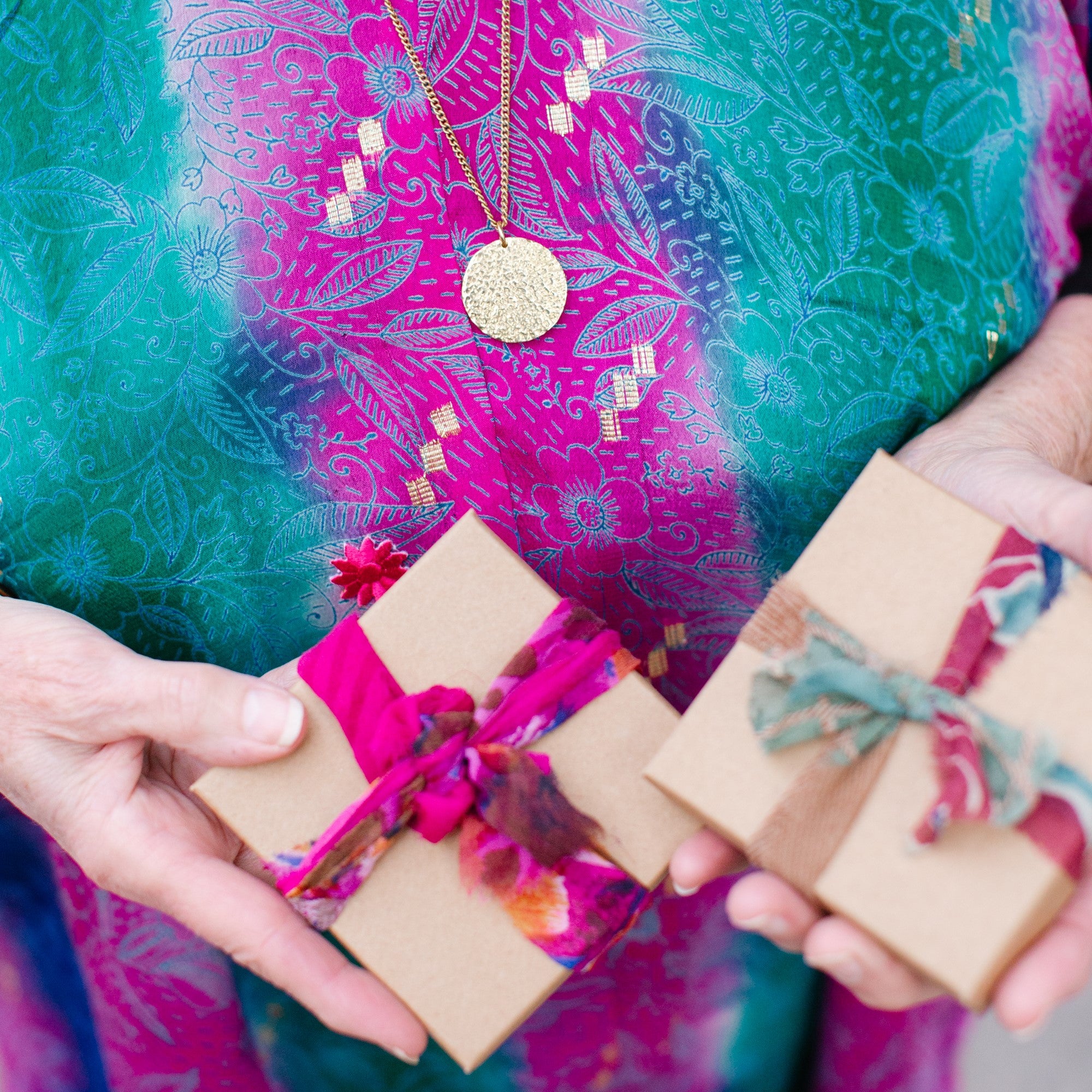 Together We Can Donation Necklace by Donation – Handmade ethical Necklace from sariKNOTsari using upcycled silk. Designed in Canada for travel and slow fashion, loved from Toronto to LA to Sydney.