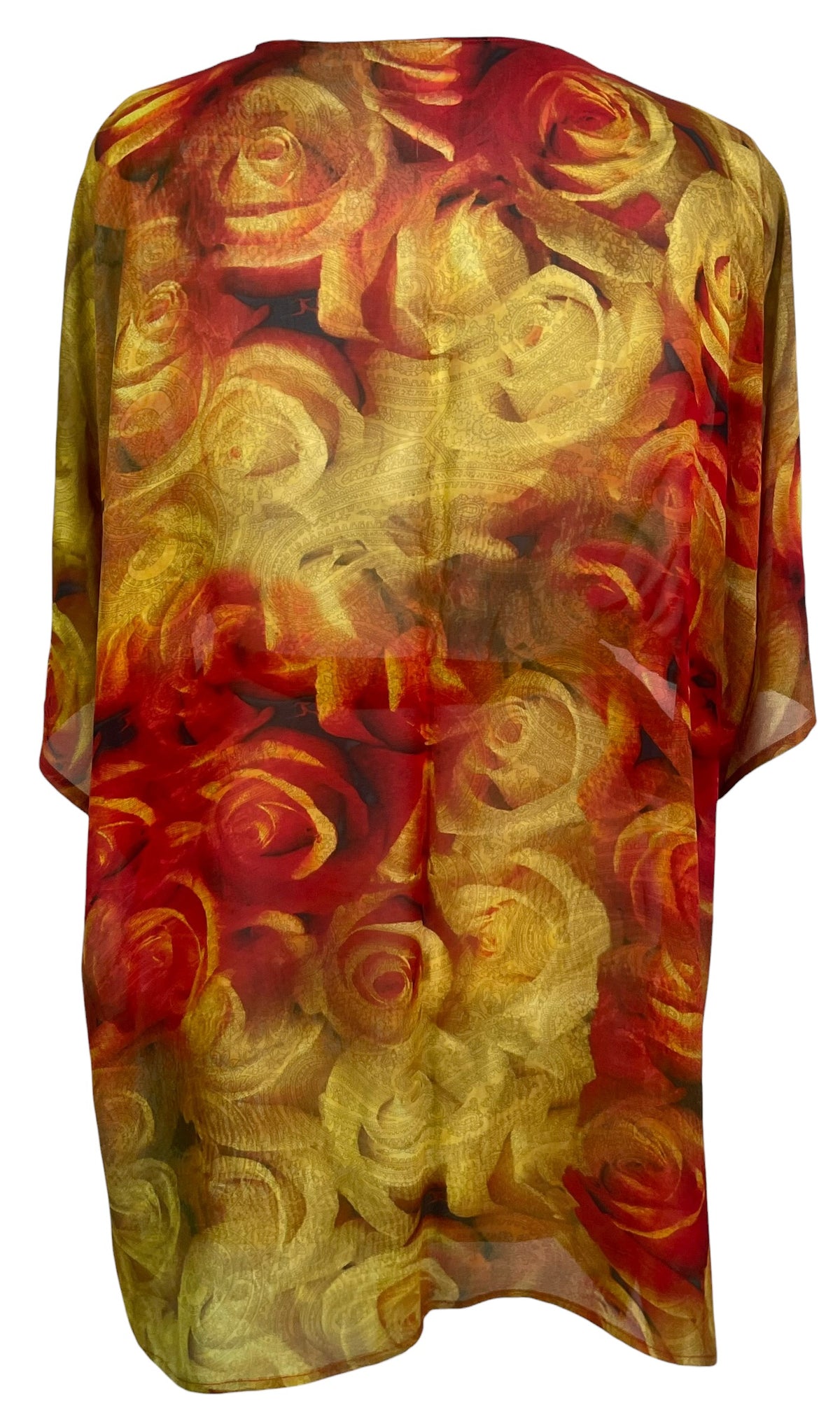 Releases Sunday at 8pm EST PRG9024 Sheer Avatar Pure Silk Kimono-Sleeved Jacket with Belt