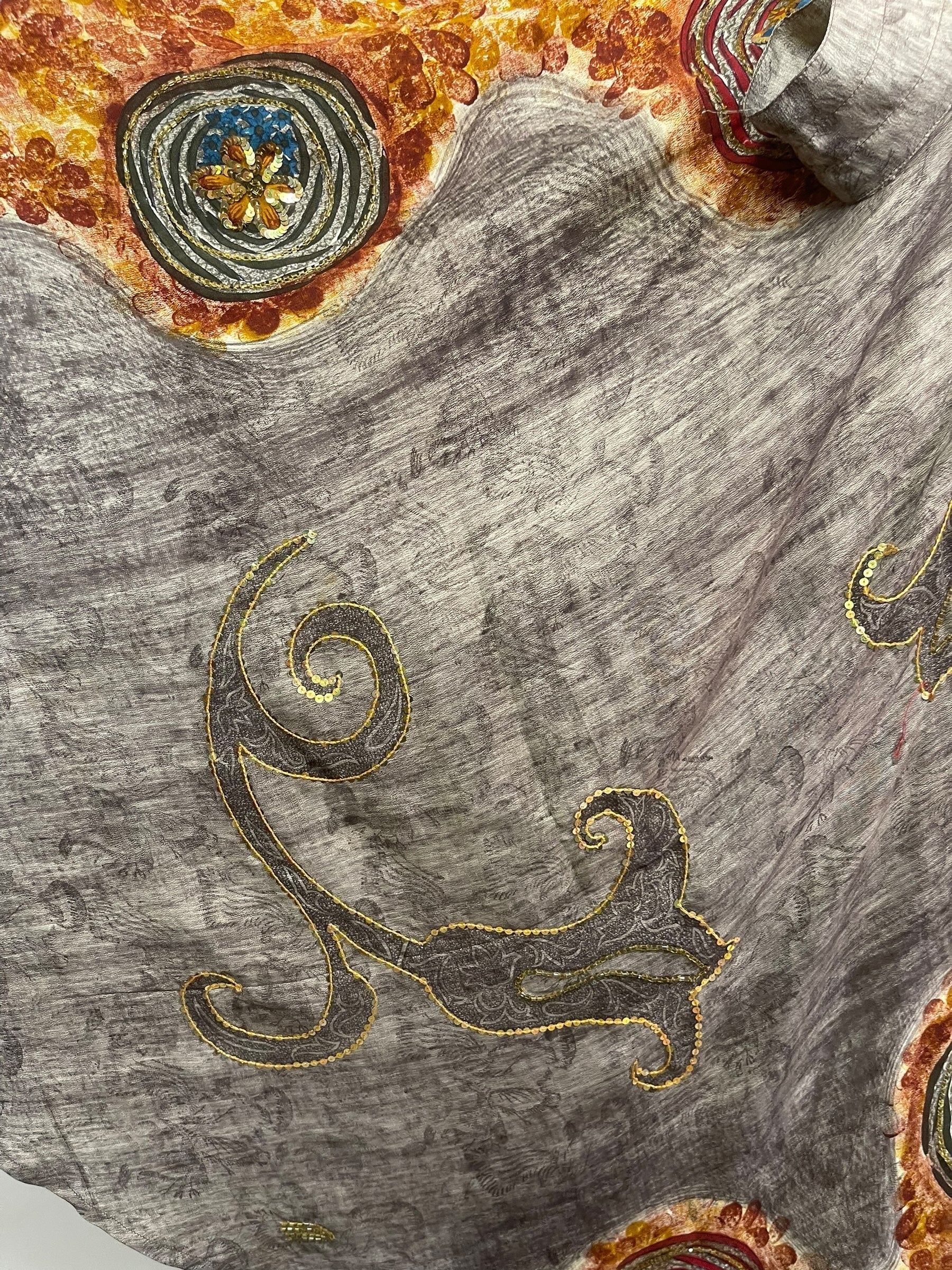 PRC8275 Wabi Sabi Pure Silk Maxi Dress with Belt