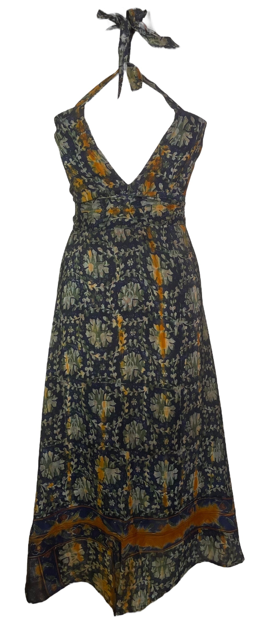 PRC8279 Wabi Sabi Pure Silk Maxi Dress with Belt