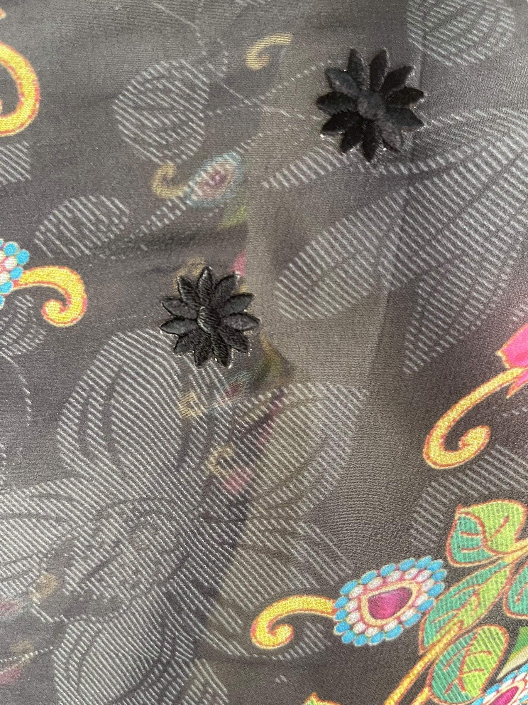 PRG8210 Sheer Avatar Long Pure Silk Kimono Sleeved Duster with Belt