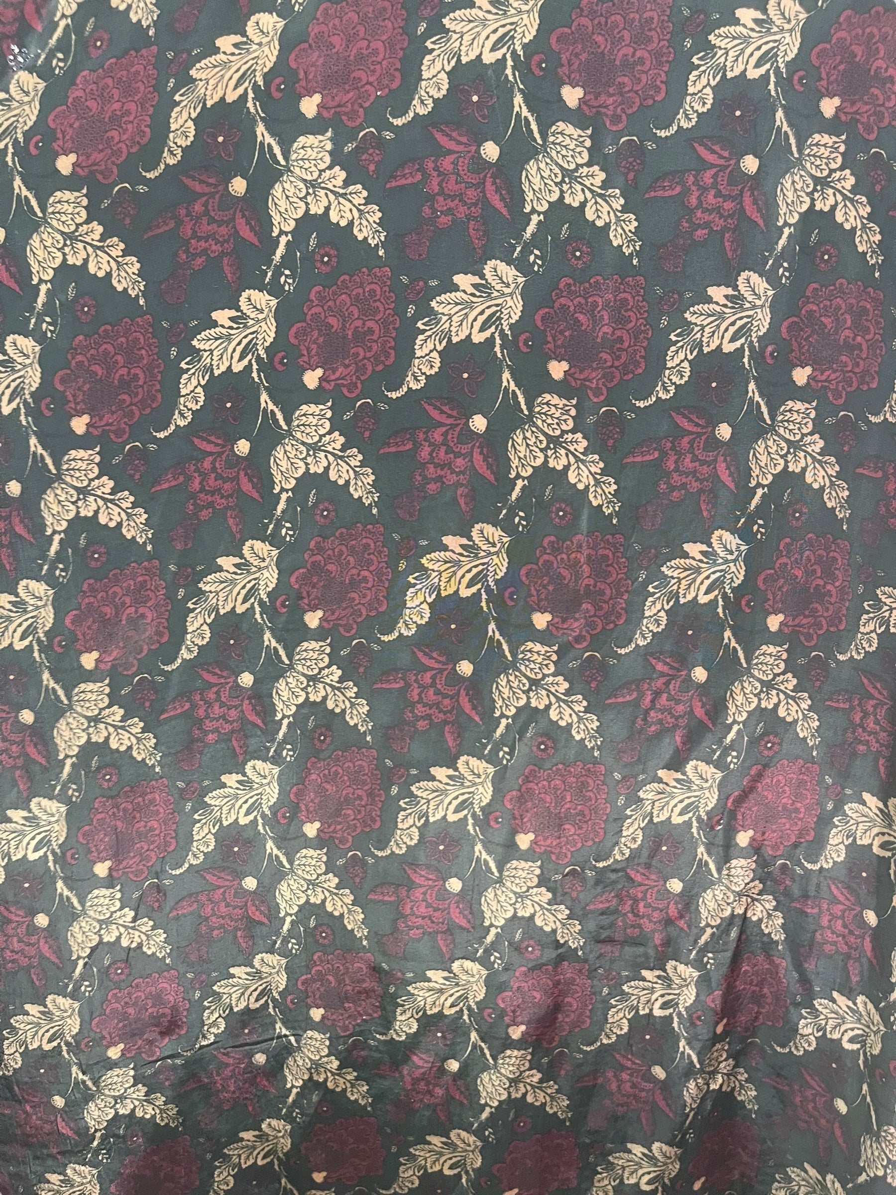 PRS8258 Sheer Avatar Long Pure Silk Satin Kimono Sleeved Duster with Belt