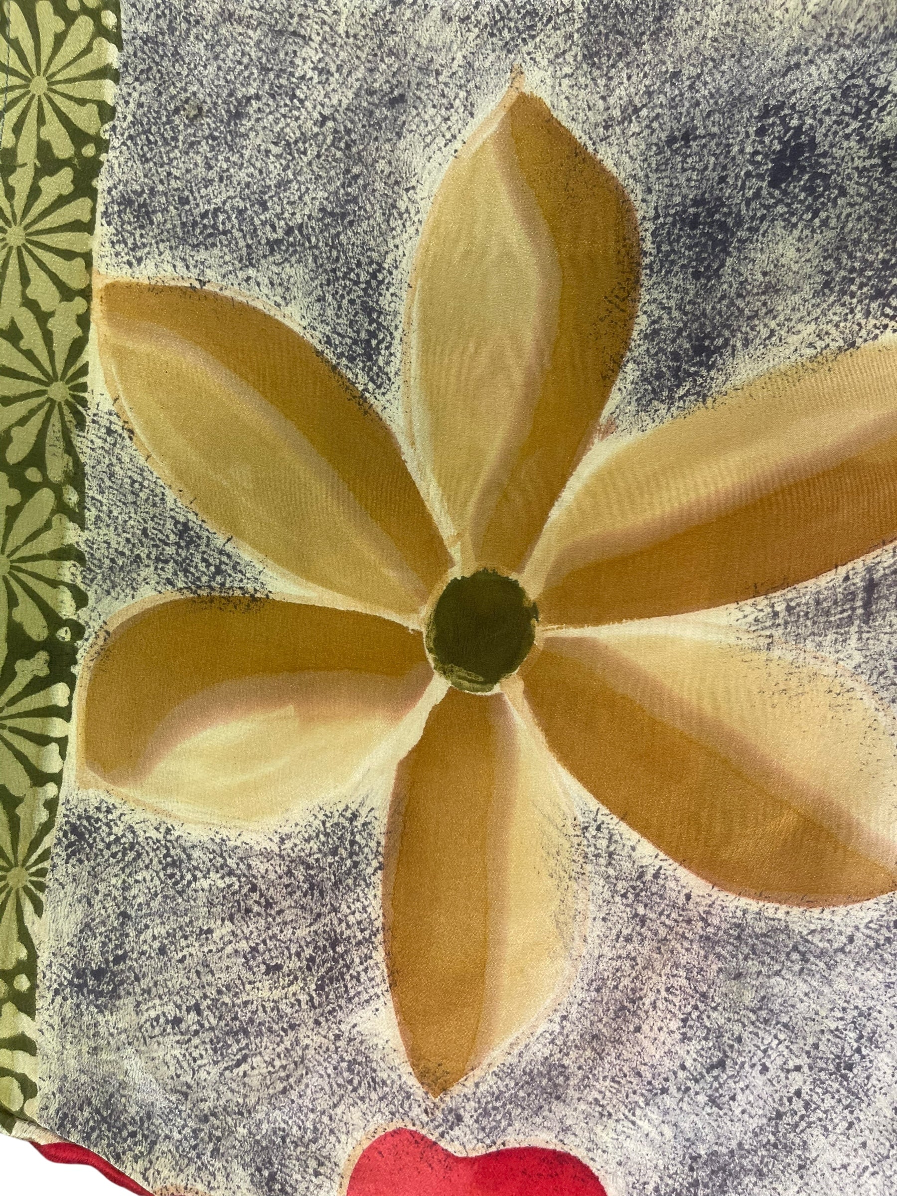 PRC8207 Avatar Long Pure Silk Kimono Sleeved Duster with Belt