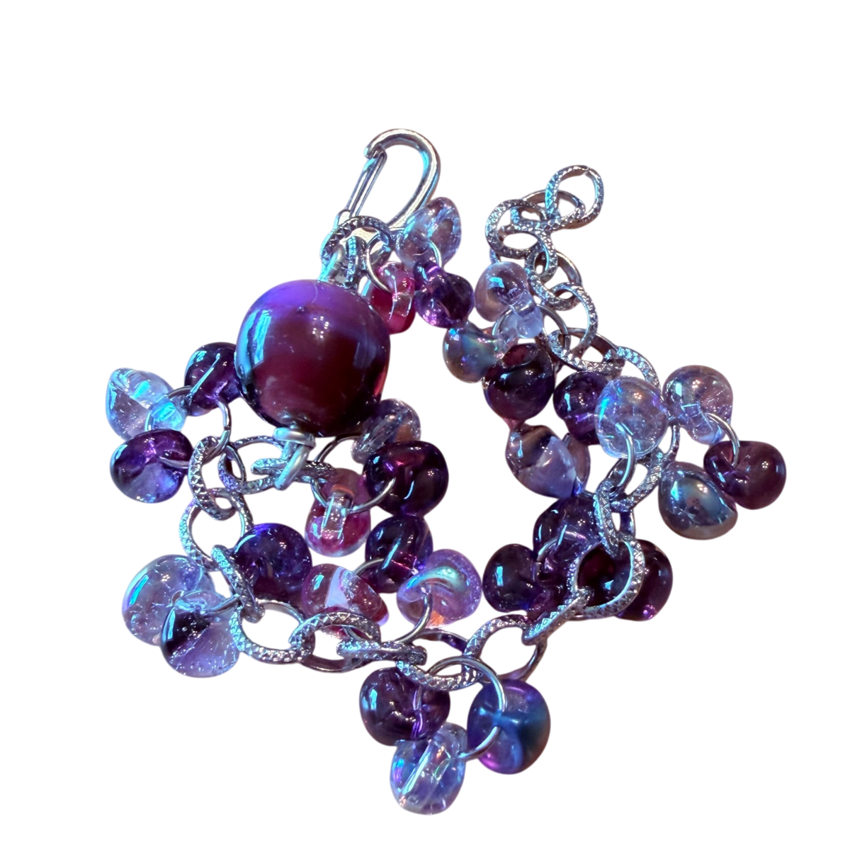 Releases Sunday at 8pm EST Purple Rain Lampwork Bracelet